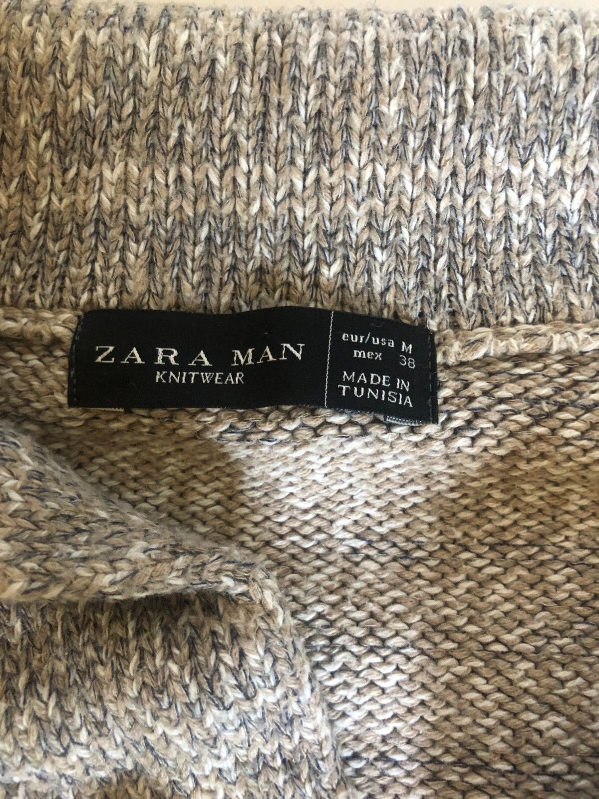 Zara Zara Cotton Blend Gray Melange Sweater M 38 Colar Neck Knit Size US M / EU 48-50 / 2 - 5 Thumbnail