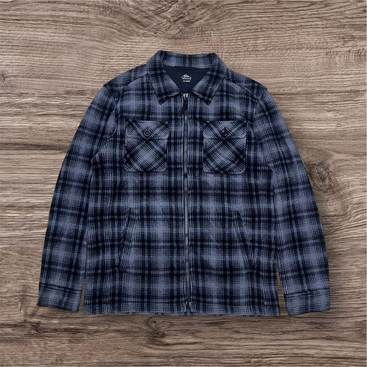 Flannel JapaneseBrand Uniqlo Boa Fleece Flannel Zip Up Jacket Size US XL / EU 56 / 4 - 1 Thumbnail
