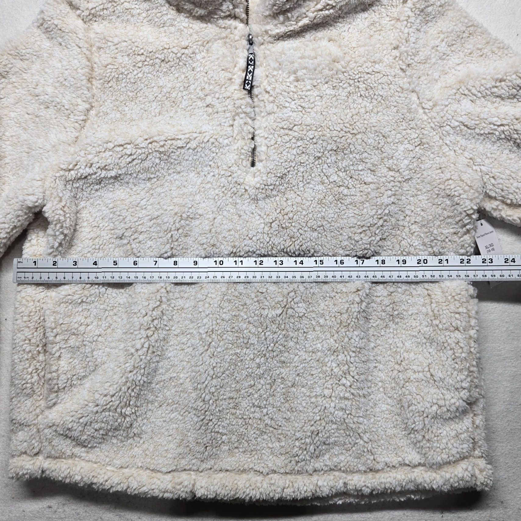 Vintage Time and Tru Sweater XL Womens Ivory 1/4 Zip Pullover Size XL / US 12-14 / IT 48-50 - 6 Thumbnail