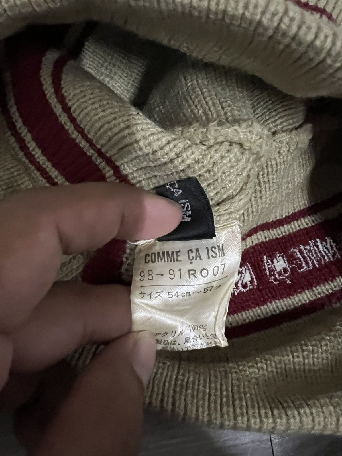Comme Ca Ism Japanese brand Comme ca ism Spell Out Beanie Hat Size ONE SIZE - 6 Thumbnail