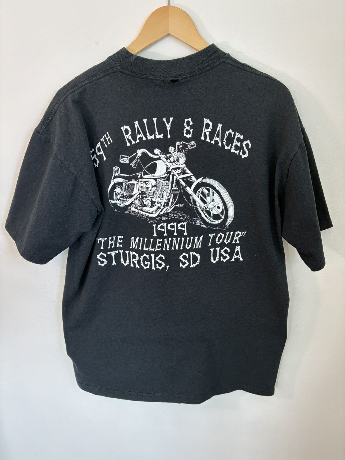Vintage Vintage Sturgis Bike Week 1999 Faded Moto Biker Tee Size US L / EU 52-54 / 3 - 2 Thumbnail