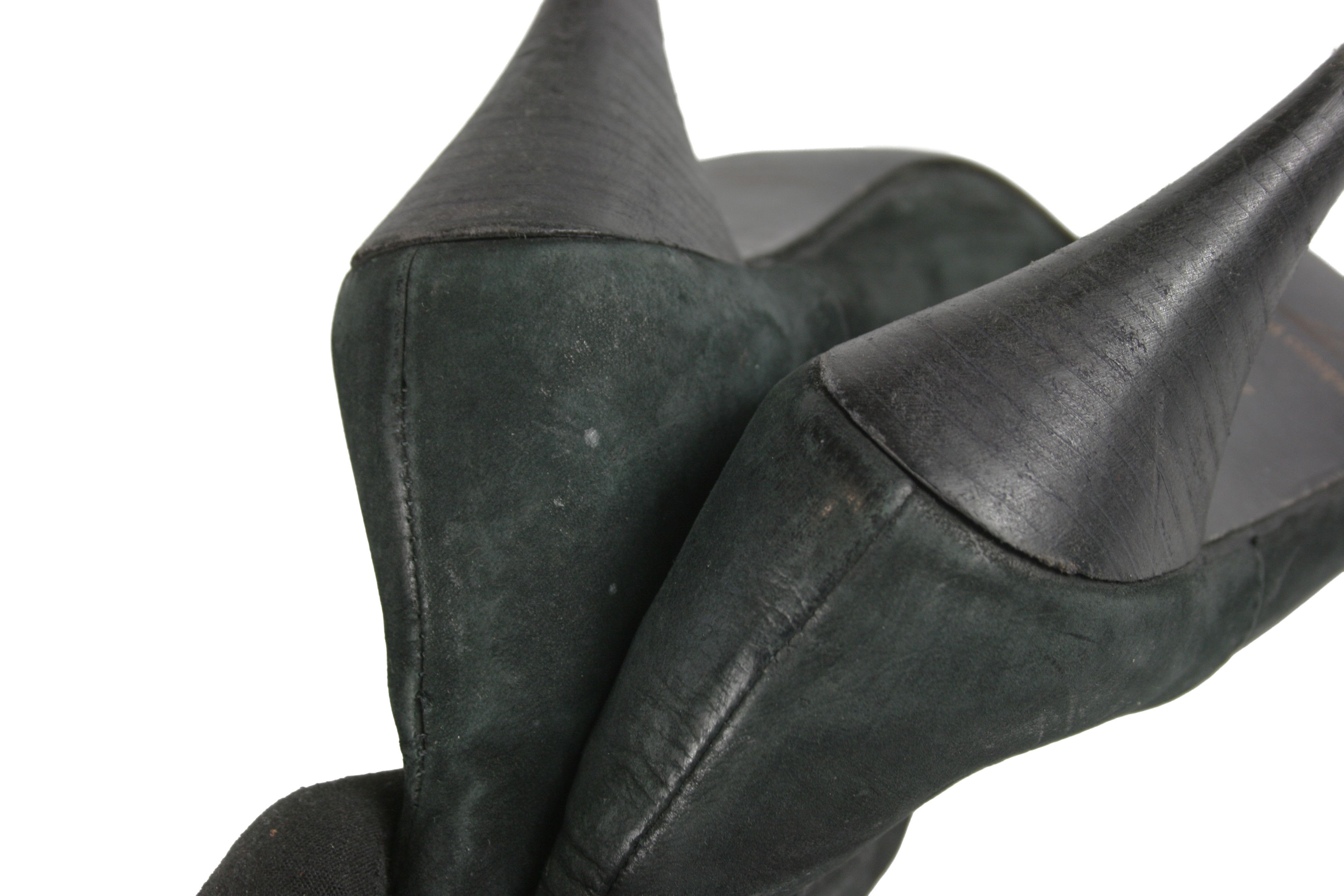 The Last Conspiracy Avant Garde Suede Point Toe Heeled Boots Size US 7 / IT 37 - 7 Thumbnail