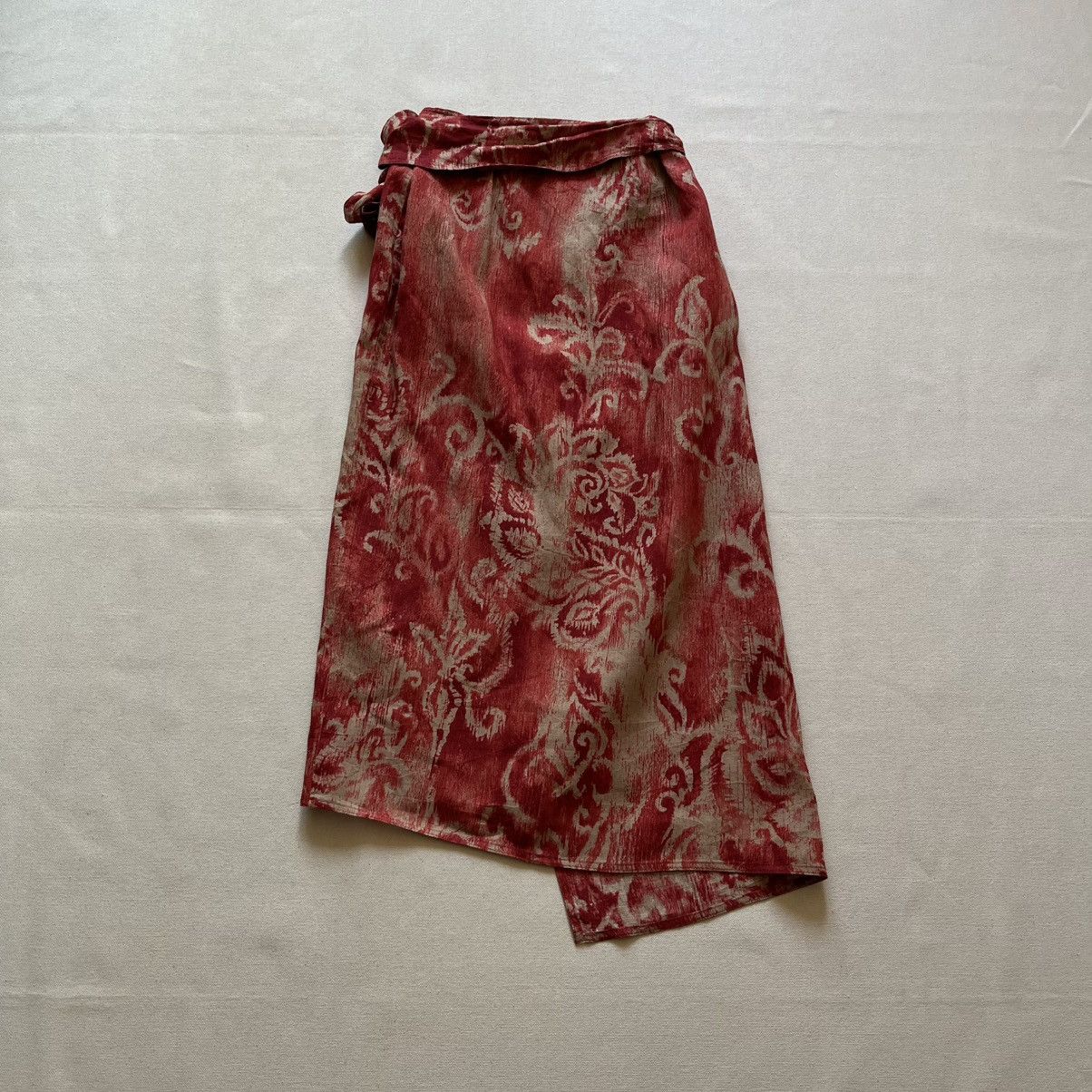 Max Mara Max Mara Weekend Jacquard Linen Wrap Skirt Size 26" / US 2 / IT 38 - 7 Thumbnail