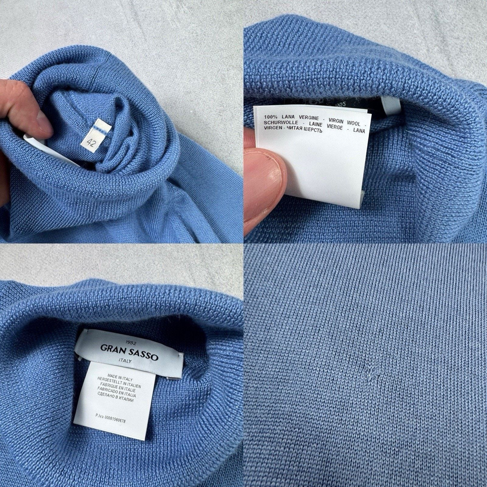 Gran Sasso Gran Sasso Women Turtleneck Sweater Blue Size 42 Size M / US 6-8 / IT 42-44 - 23 Thumbnail