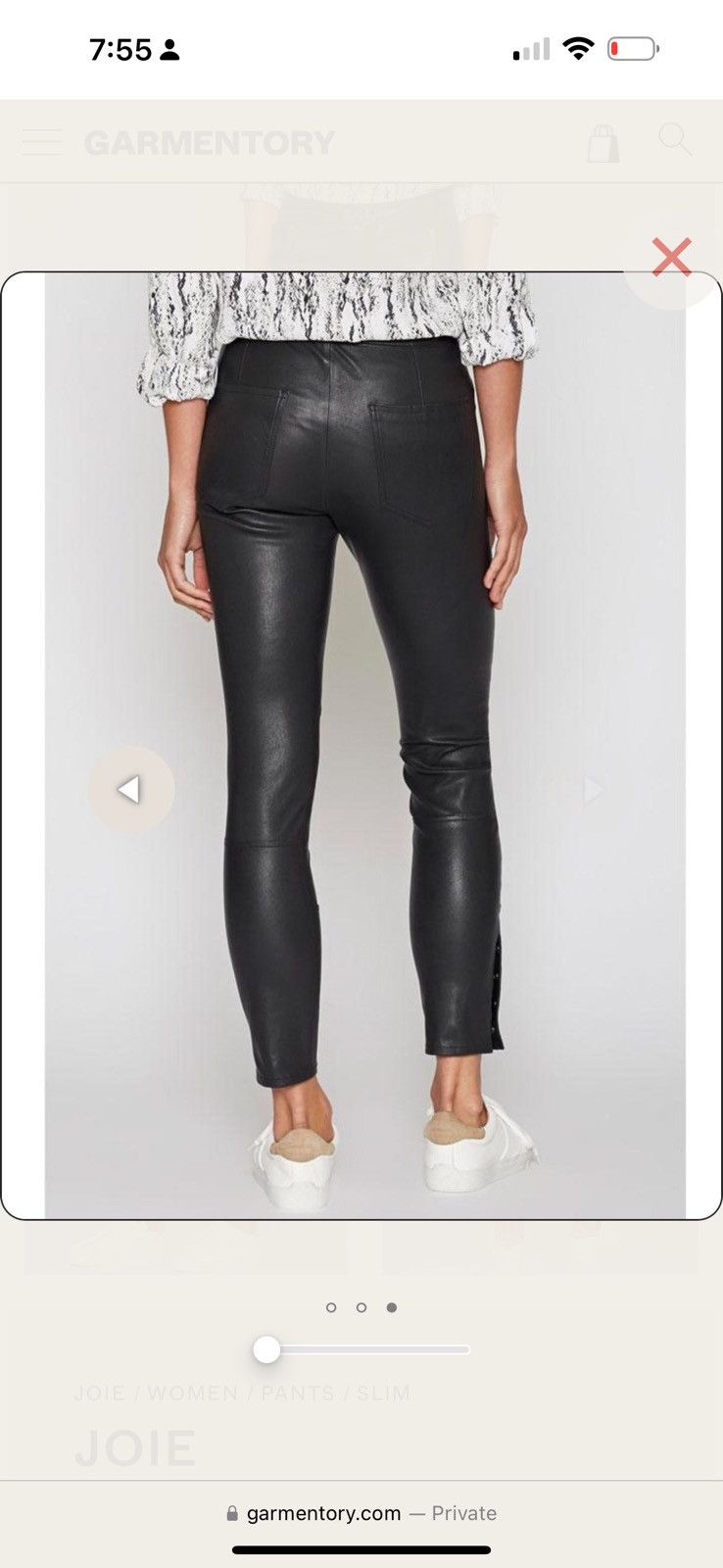 Joie New without tags black joie Darnella leather pants Size 26" / US 2 / IT 38 - 3 Thumbnail
