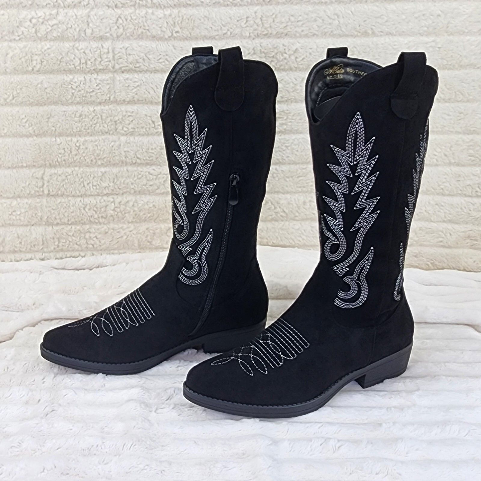 Other Southern Comfort Western Cowboy Cowgirl Boots Tan 1.5" Heel Size US 10 / IT 40 - 6 Thumbnail