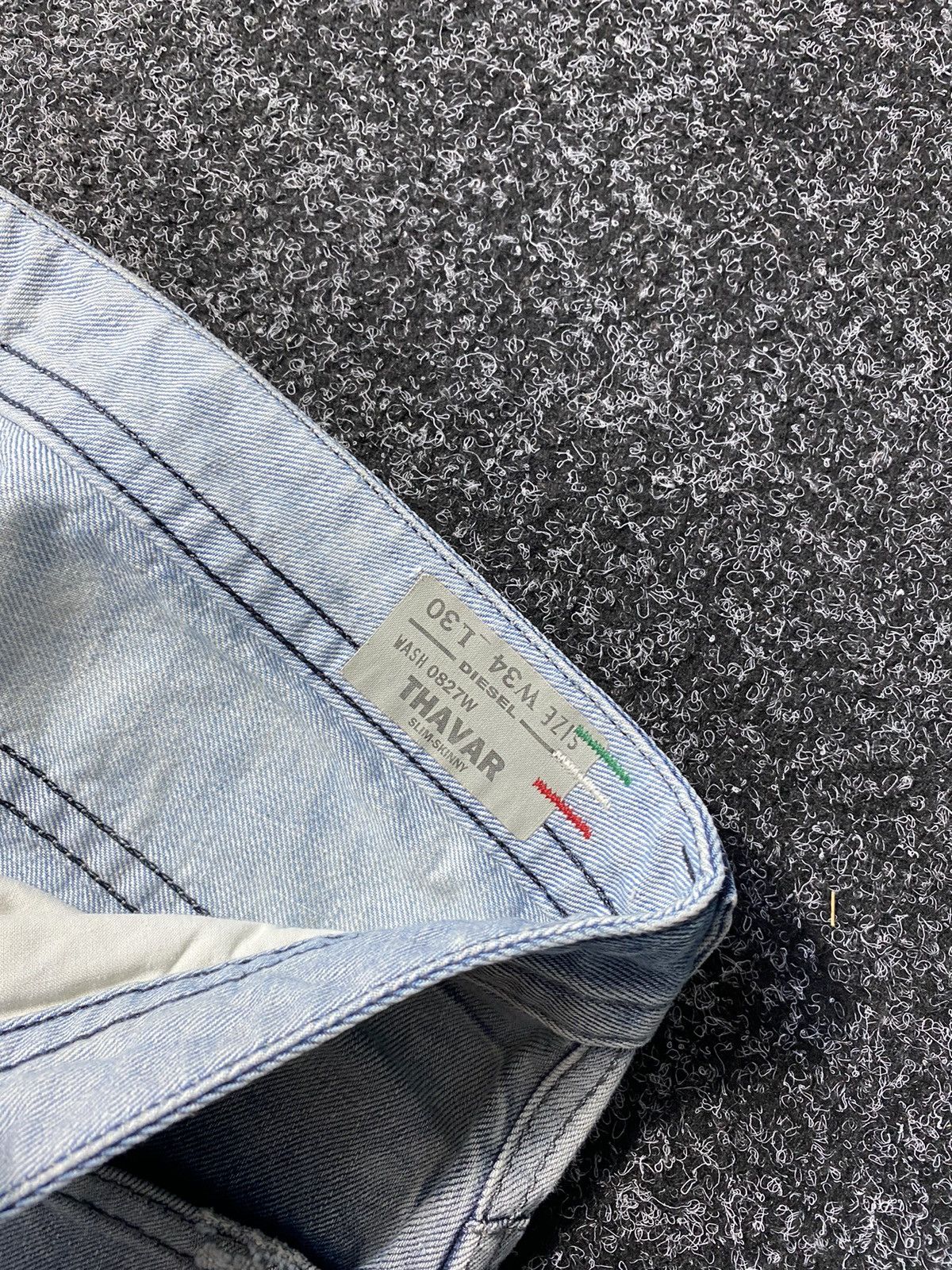 Diesel × Japanese Brand 🔥Diesel Washed Blue White Opium Punk Distressed Jeans Owens Size US 34 / EU 50 - 5 Thumbnail