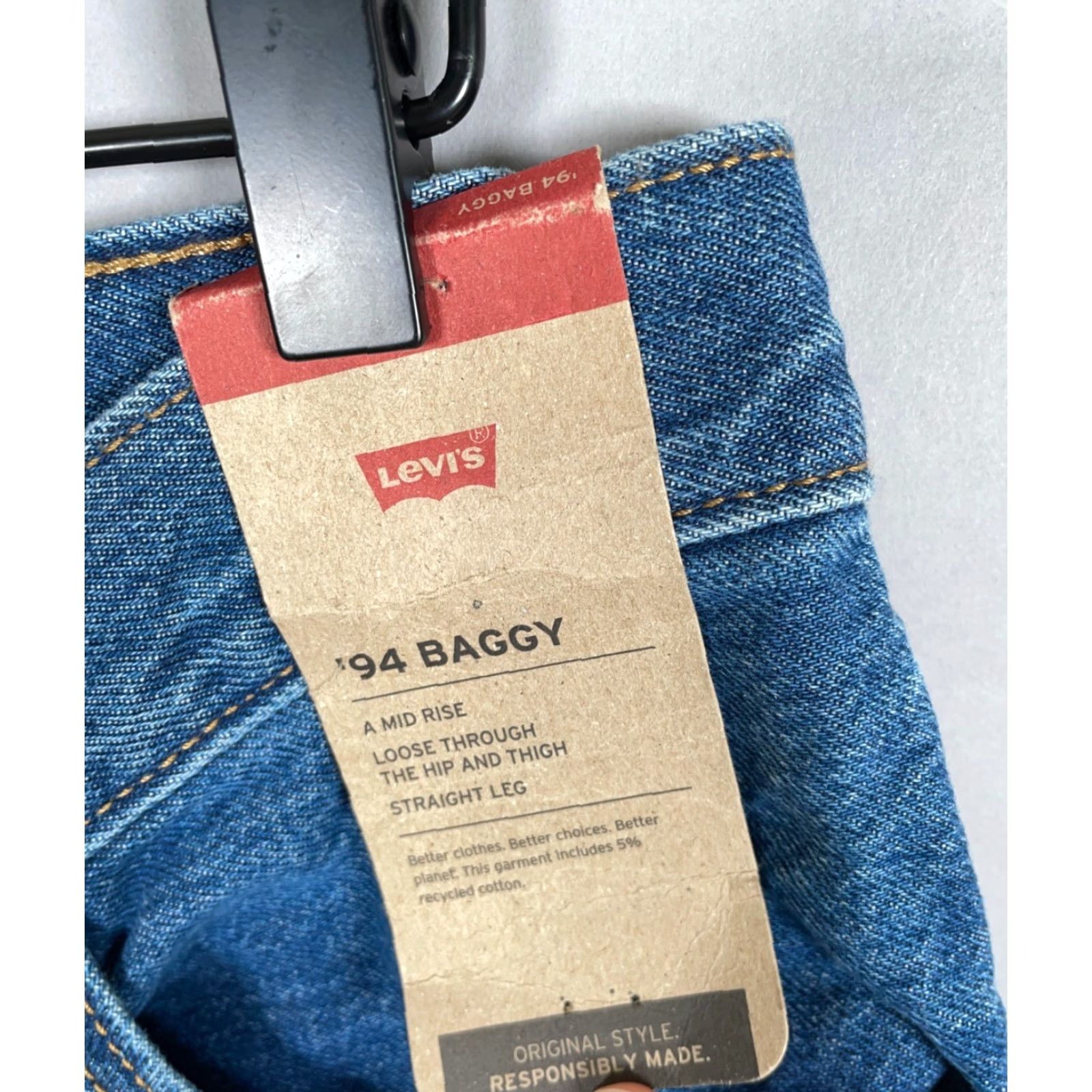 Levi's VINTAGE Levi's Jeans Women's Baggy Fit 94 Straight Leg 36x30.5 Blue Denim Fall Winter Size 24" / US 00 / IT 34 - 3 Thumbnail