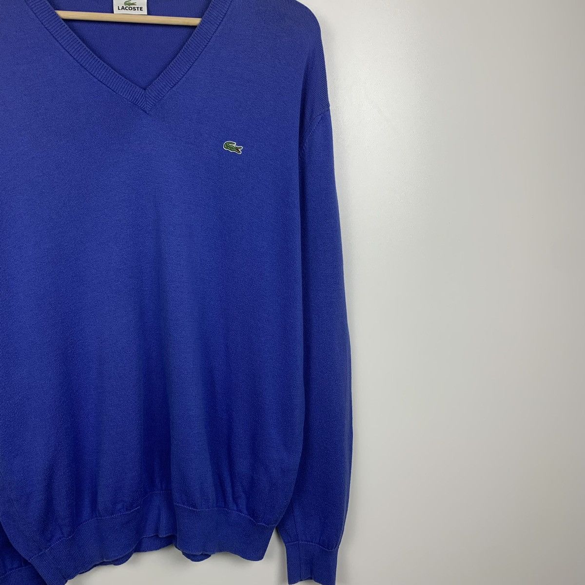 Lacoste Vintage Lacoste V-Neck Sweater luxury casual designer 90s Size US XL / EU 56 / 4 - 5 Thumbnail