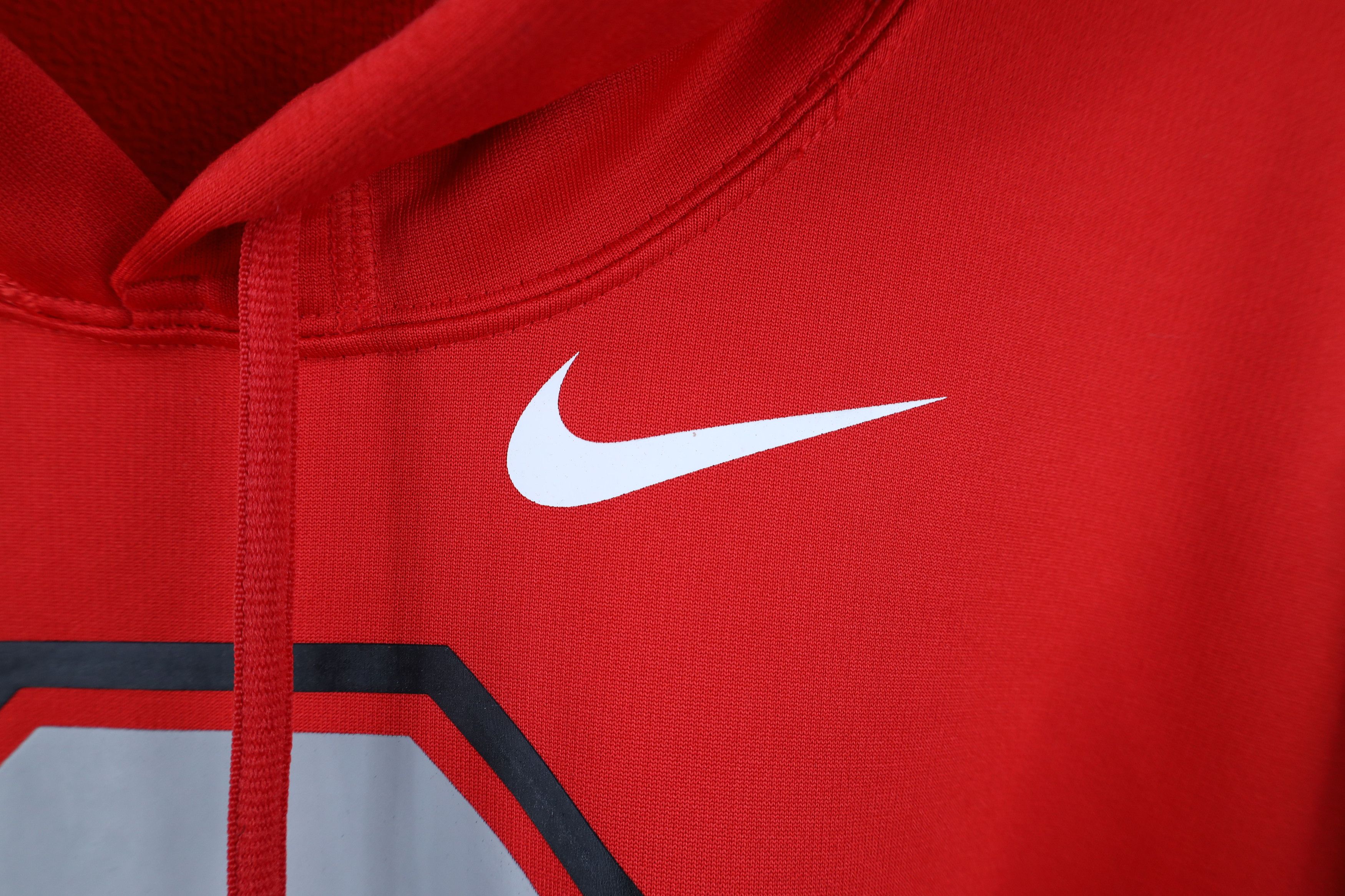 Nike × Vintage Nike Therma Fit Ohio State University Hoodie Sweatshirt Red Size US XXL / EU 58 / 5 - 4 Thumbnail