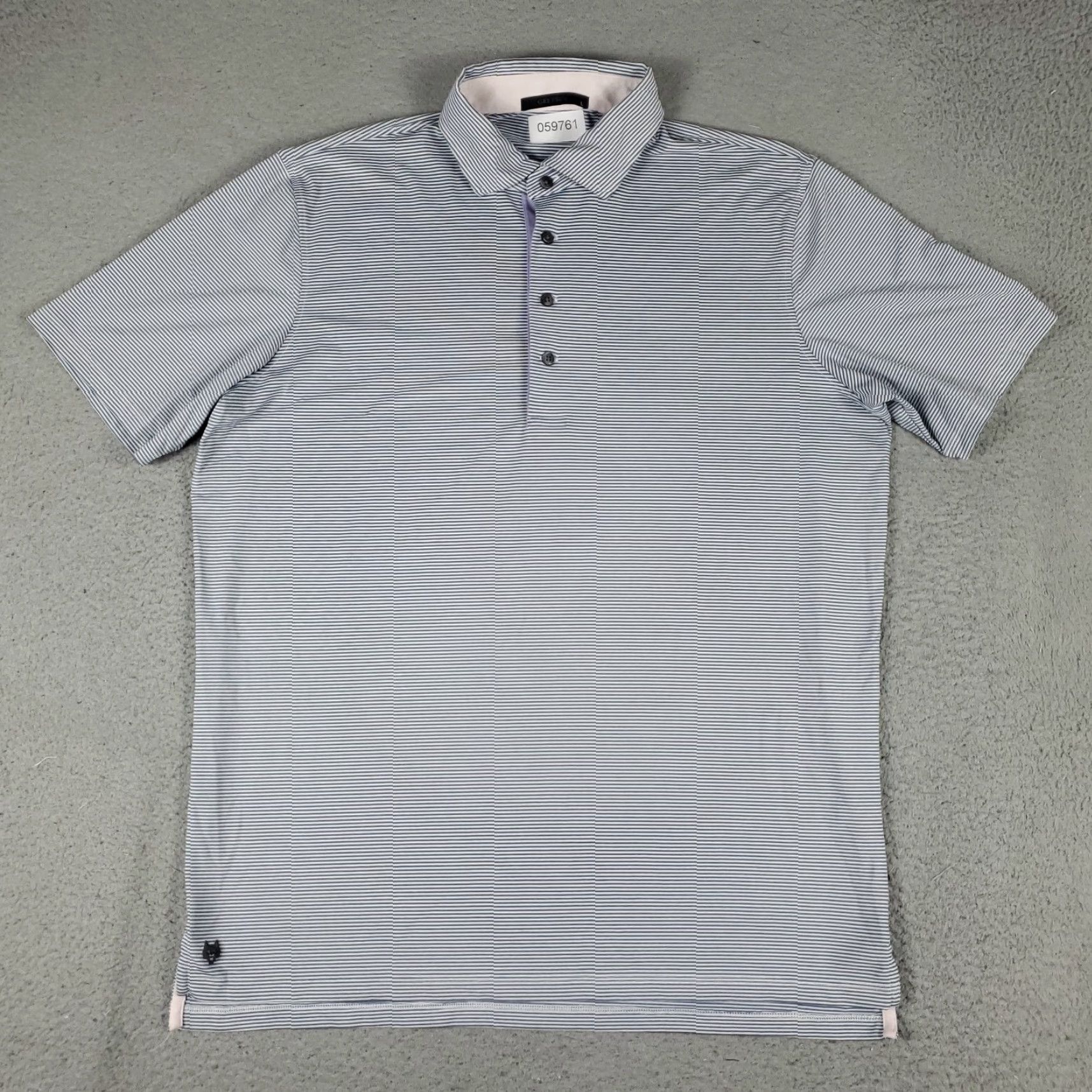 Vintage Greyson Polo Shirt Mens Large Blue Striped Casual Short Sleeve Activewear Size US L / EU 52-54 / 3 - 2 Thumbnail