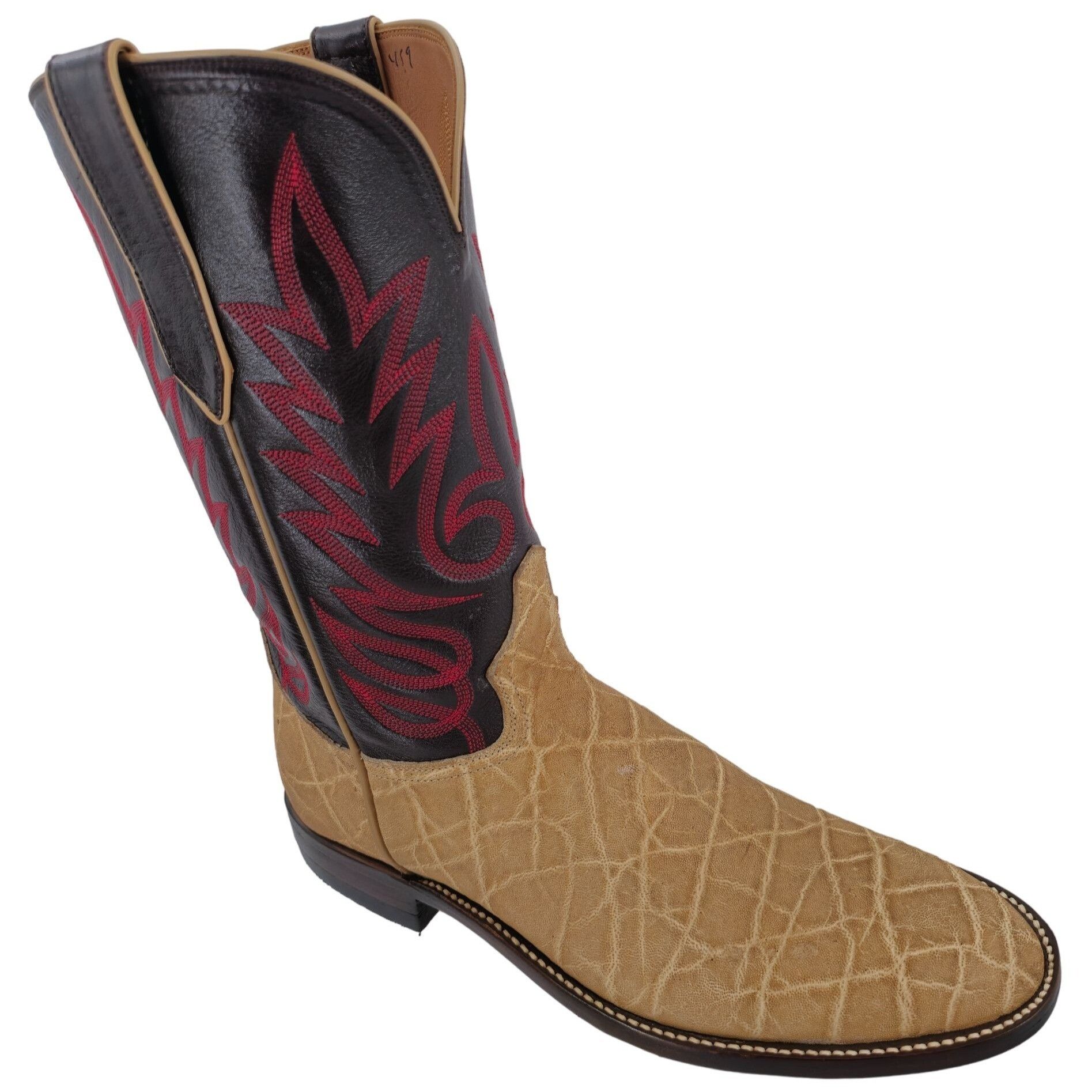 Other NEW Custom Exotic Elephant Mens 12 Brown Cowboy Western Boot Size US 12 / EU 45 - 1 Thumbnail