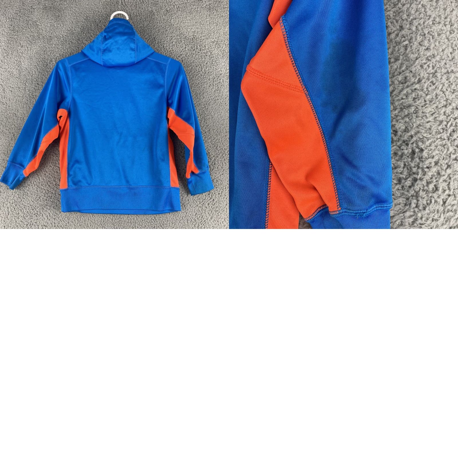 Nike Nike Sweatshirt Hooded Pullover Boys S Blue Swoosh / 42-31 Cotton Regular Teen Sports Fall Spring Size US S / EU 44-46 / 1 - 8 Thumbnail