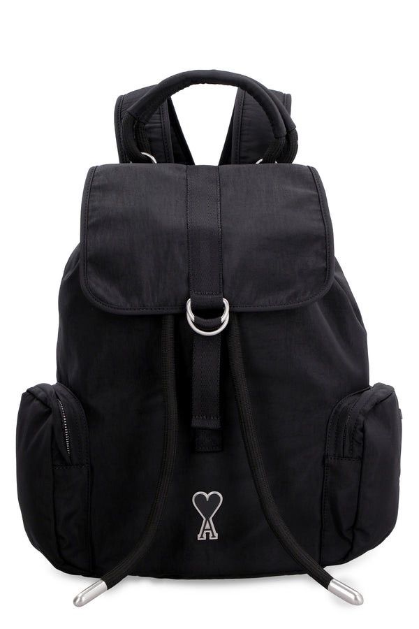 AMI AMI Alexandre Mattiussi Black Ami de Cœur Repellent Backpack Size ONE SIZE - 1 Thumbnail