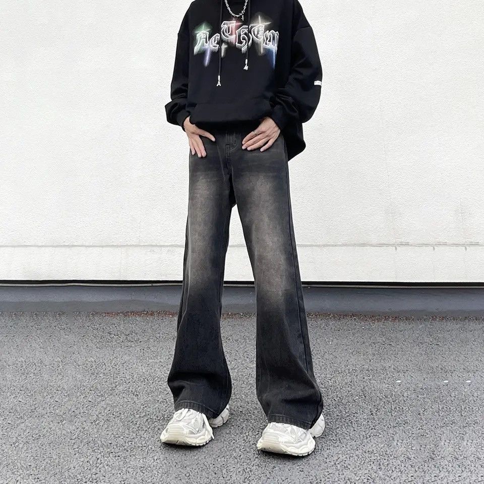 Denime × Japanese Brand × Vintage Flare Jeans Men Baggy Wide Leg Streetwear Size US 34 / EU 50 - 2 Thumbnail