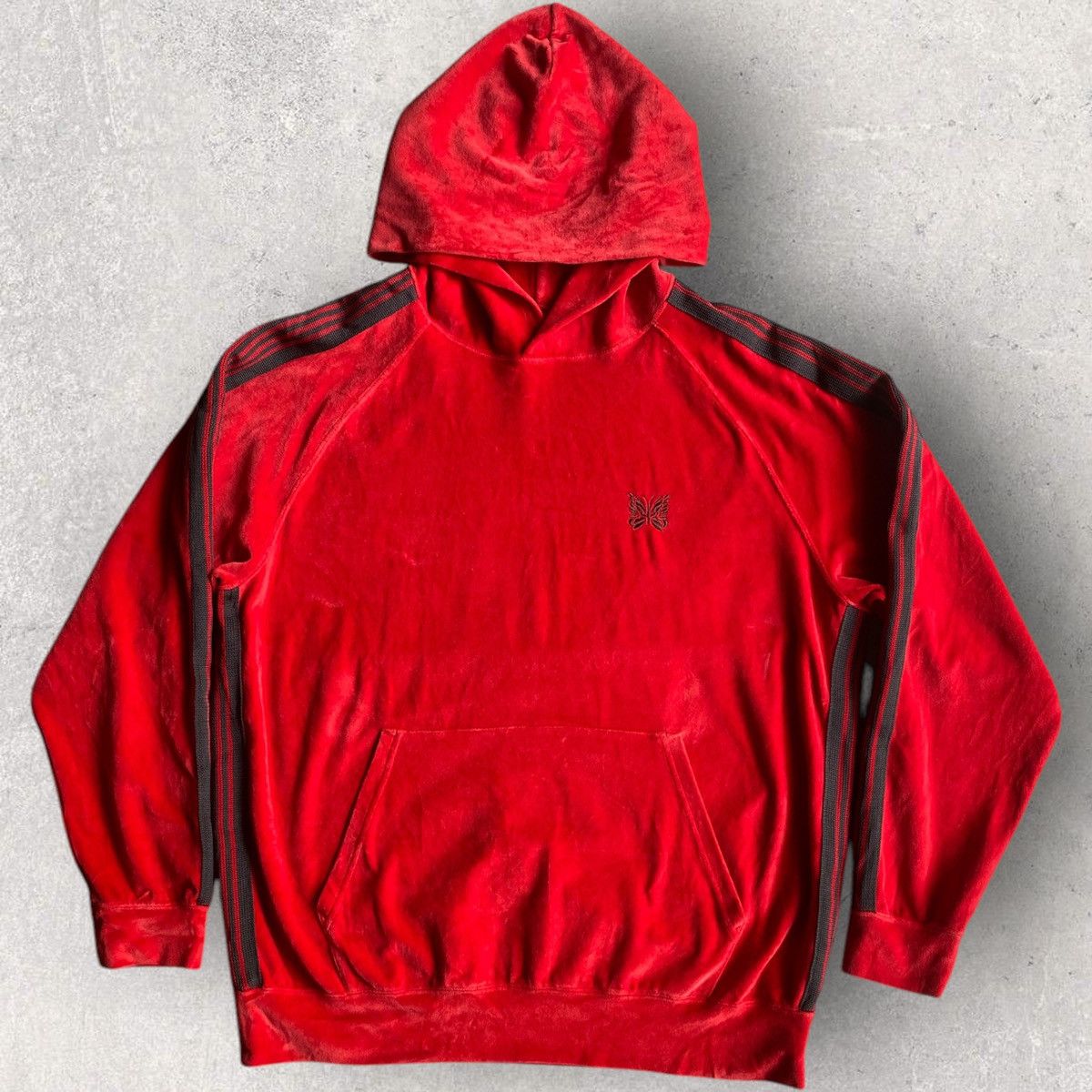 Needles Needles Red Velour Track Hoodie Size US L / EU 52-54 / 3 - 2 Thumbnail