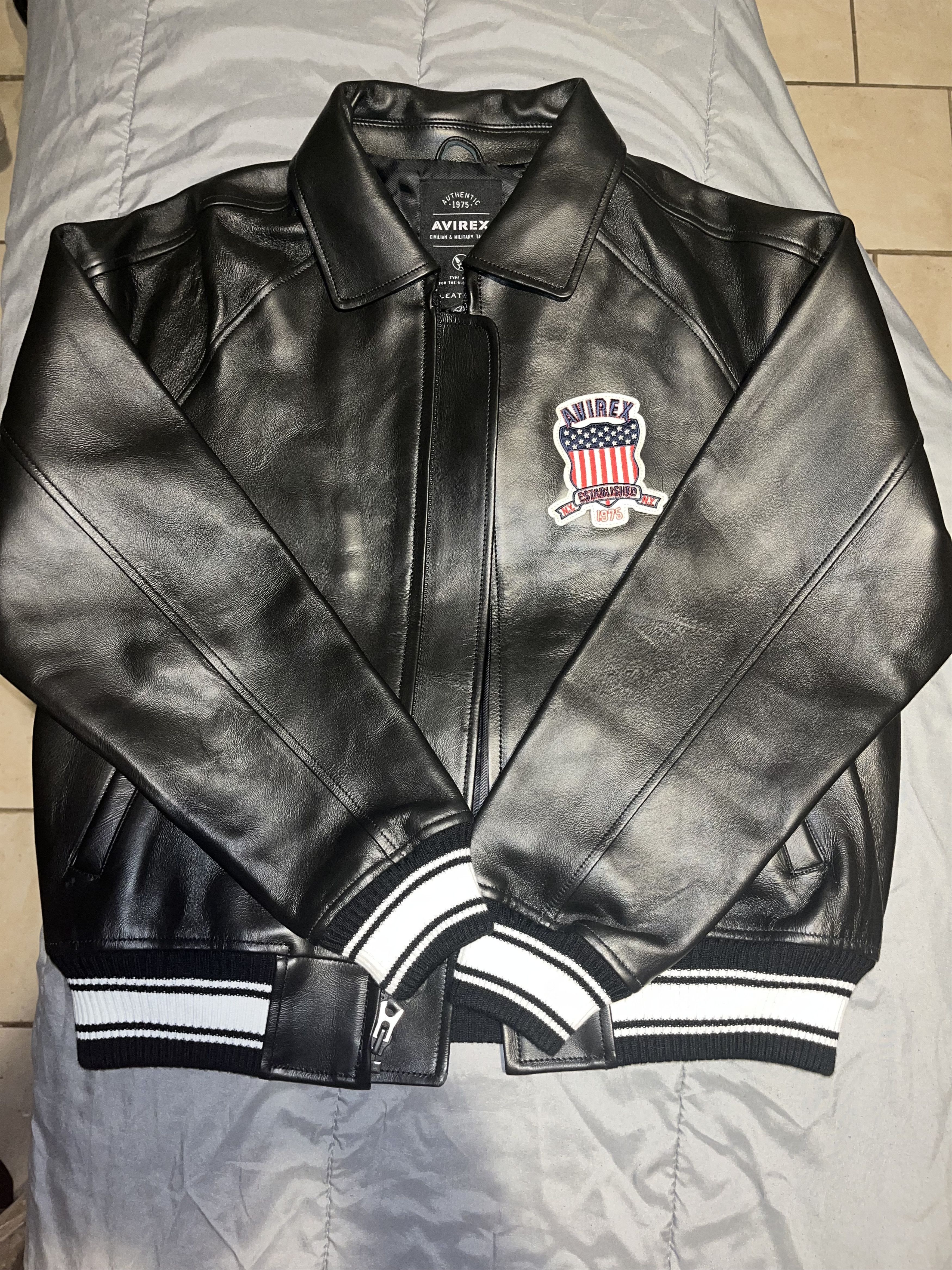 Avirex Avirex men’s icon leather jacket Size US M / EU 48-50 / 2 - 1 Thumbnail