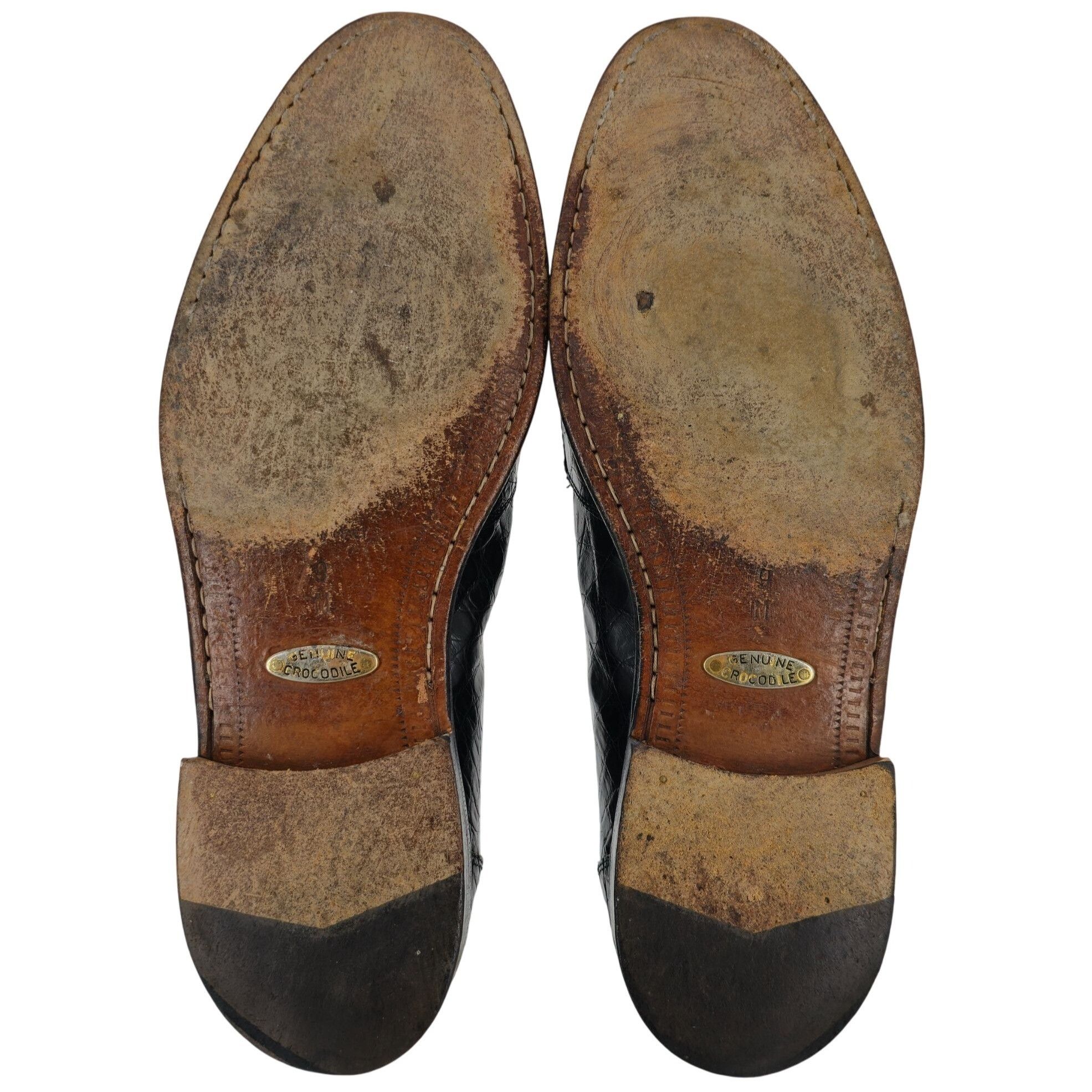 Zelli Zelli Tuscany Exotic Black Caiman Crocodile Dress Shoe Men 9 Size US 9 / EU 42 - 3 Thumbnail