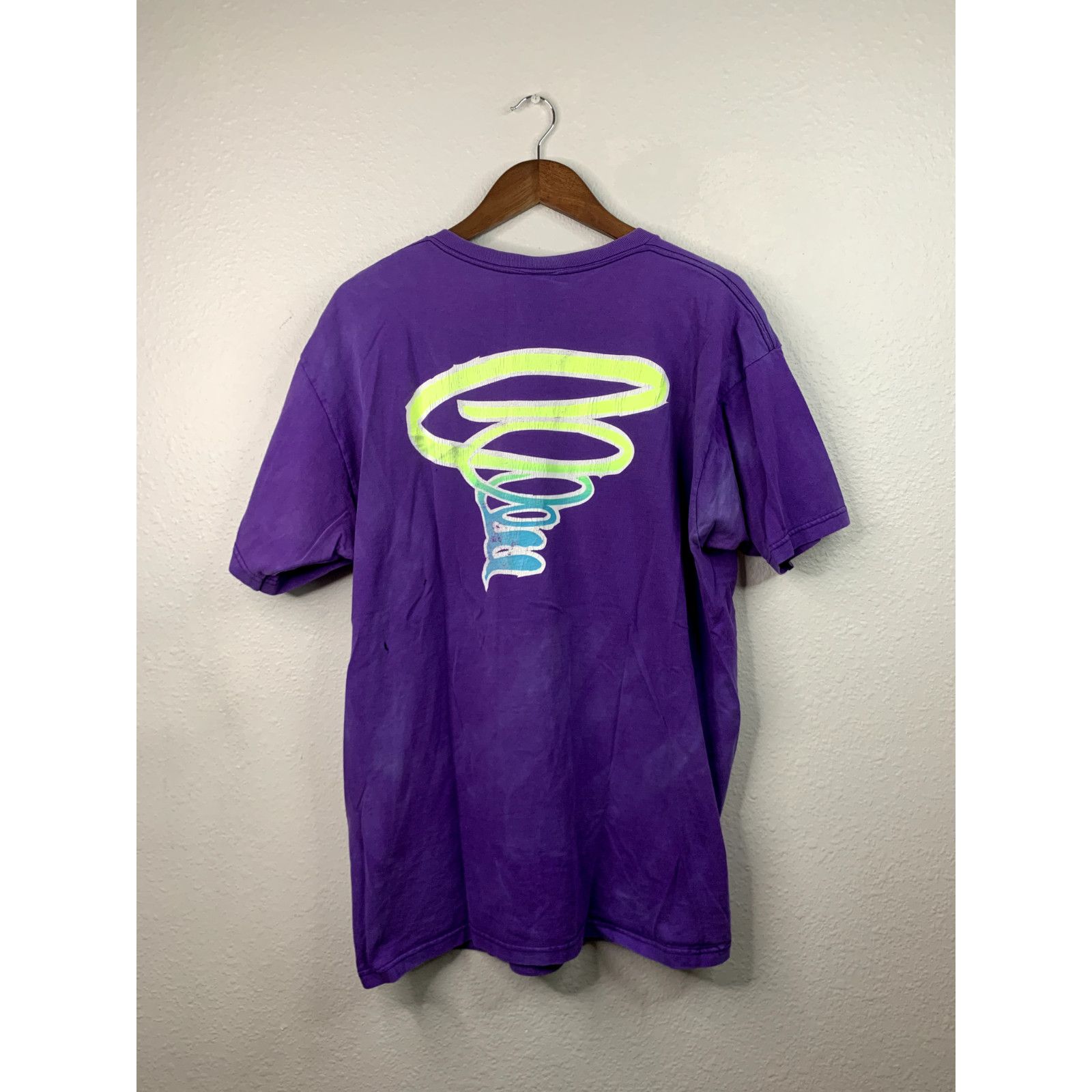 Fruit Of The Loom Vintage Darkprint Imaging Logo Tornado 90s Tee T-Shirt XL Size US XL / EU 56 / 4 - 7 Thumbnail