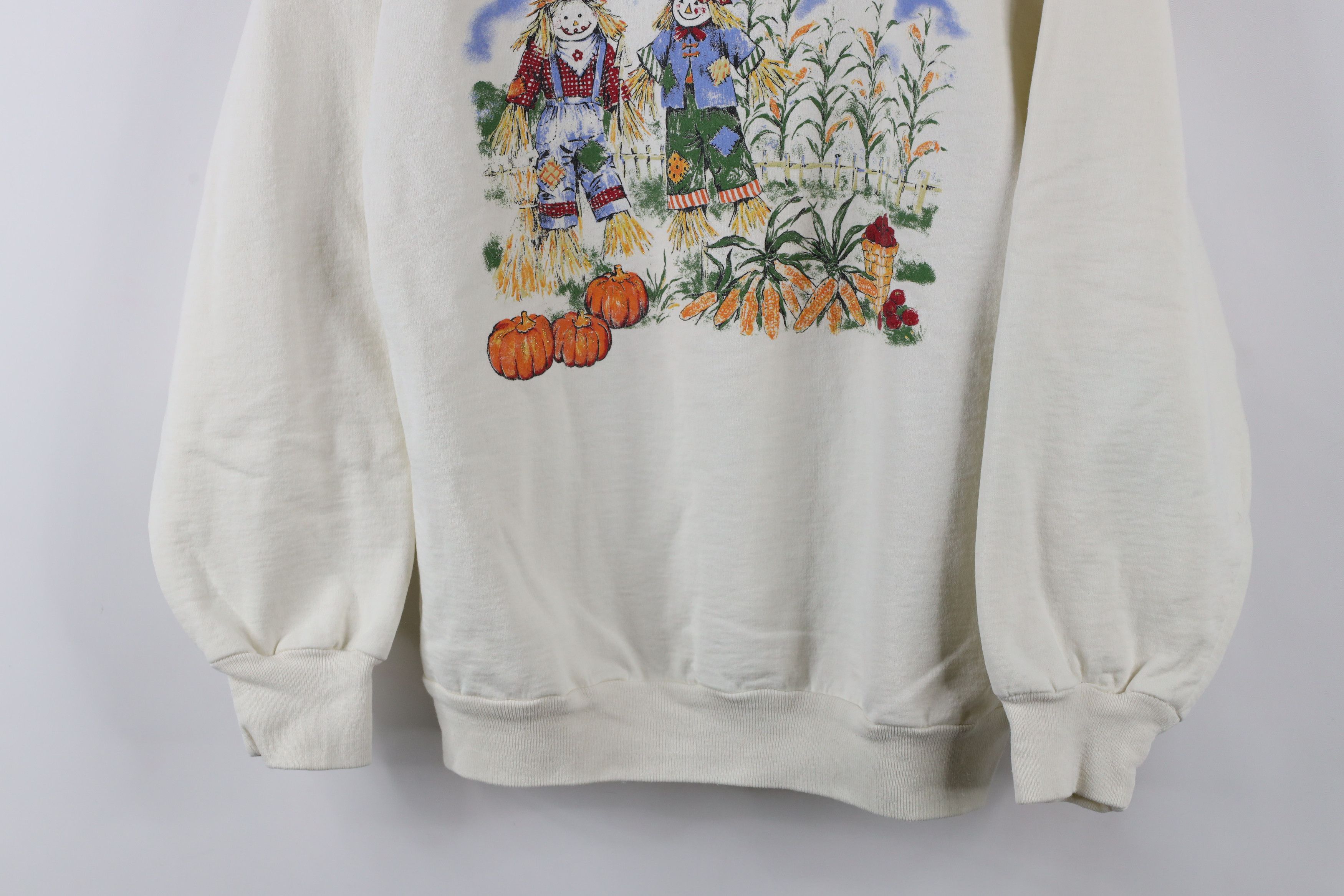 Vintage Vintage 90s Streetwear Scarecrow Fall Pumpkin Sweatshirt Size S / US 4 / IT 40 - 3 Thumbnail