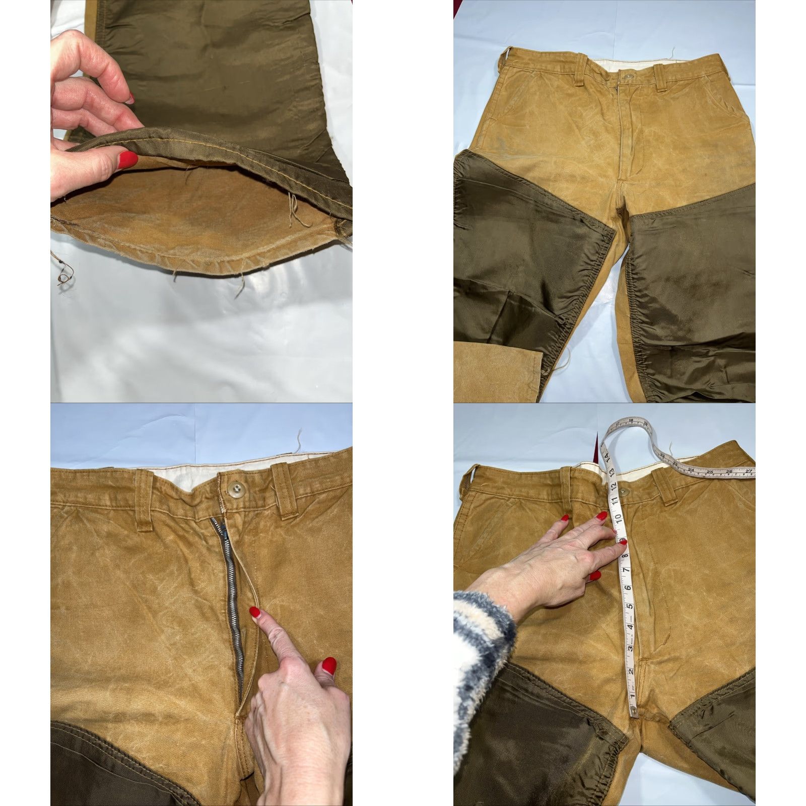 JCPenney VINTAGE JCPenney Hunting Apparel PANTS Tan Brown 34 Canvas Nylon 1970s 5-Pocket Jeans Style Mens Size US 34 / EU 50 - 8 Thumbnail