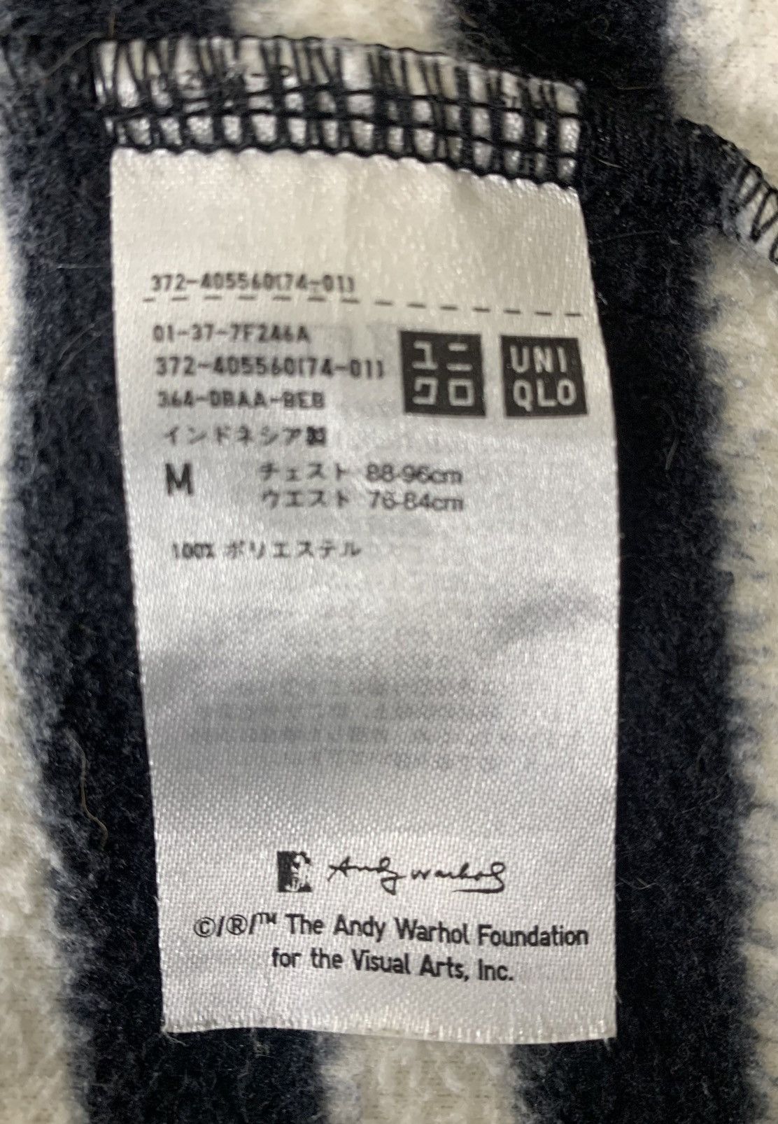 Japanese Brand × Uniqlo Uniqlo Andy Warhol Designer Stripe Fleece Size M Size US M / EU 48-50 / 2 - 7 Thumbnail