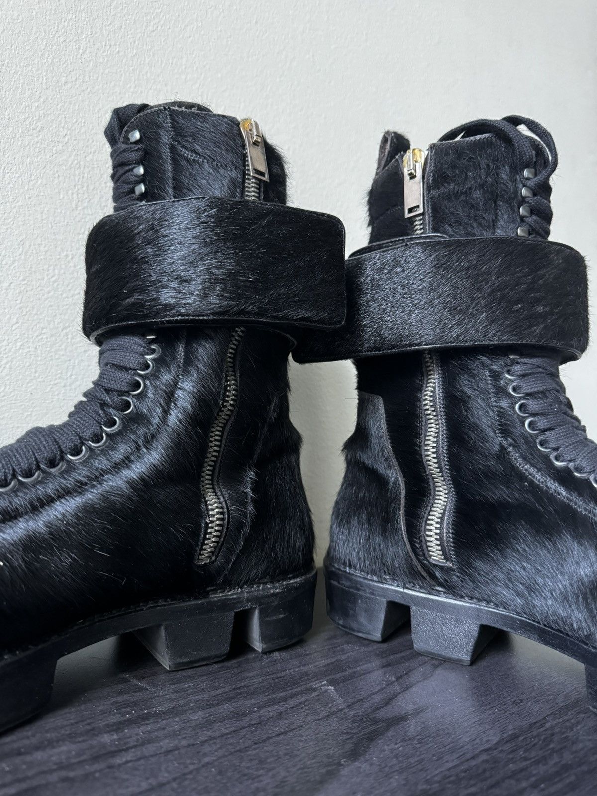 Rick Owens FW13 Rick Owens Ponyhair Plinth Boots Runway Size US 10 / EU 43 - 6 Thumbnail