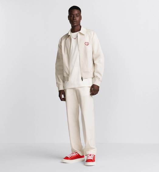 Dior o1w1db10525 493D48 CD Heart Blouson Jacket in White Size US M / EU 48-50 / 2 - 5 Thumbnail