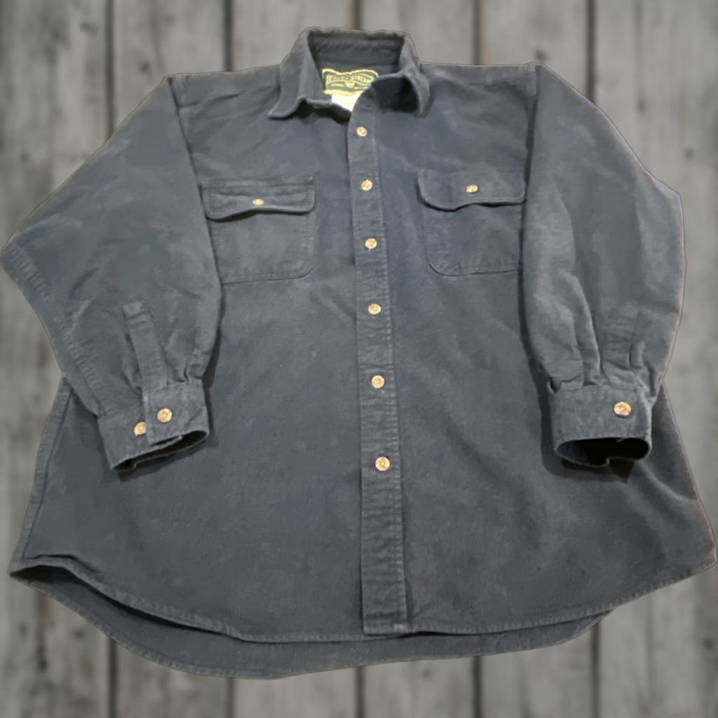 Vintage Field Stream Shirt XL Blue Flannel Chamois Heavy Chore Outdoor Work Mens Button-Up Size US XL / EU 56 / 4 - 1 Thumbnail