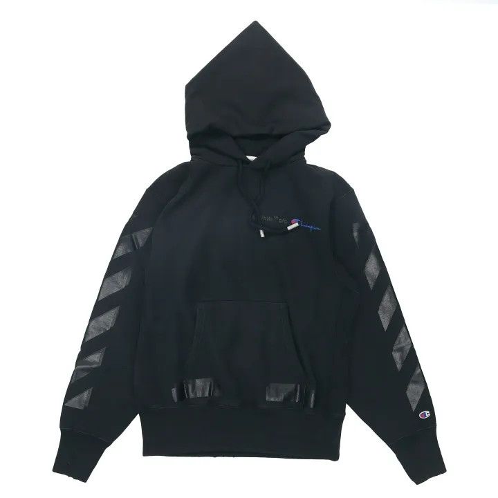 【OFF-WHITE】CHAMPION HOODIE BLACK BLACK off_white_champion_hoodie_gran