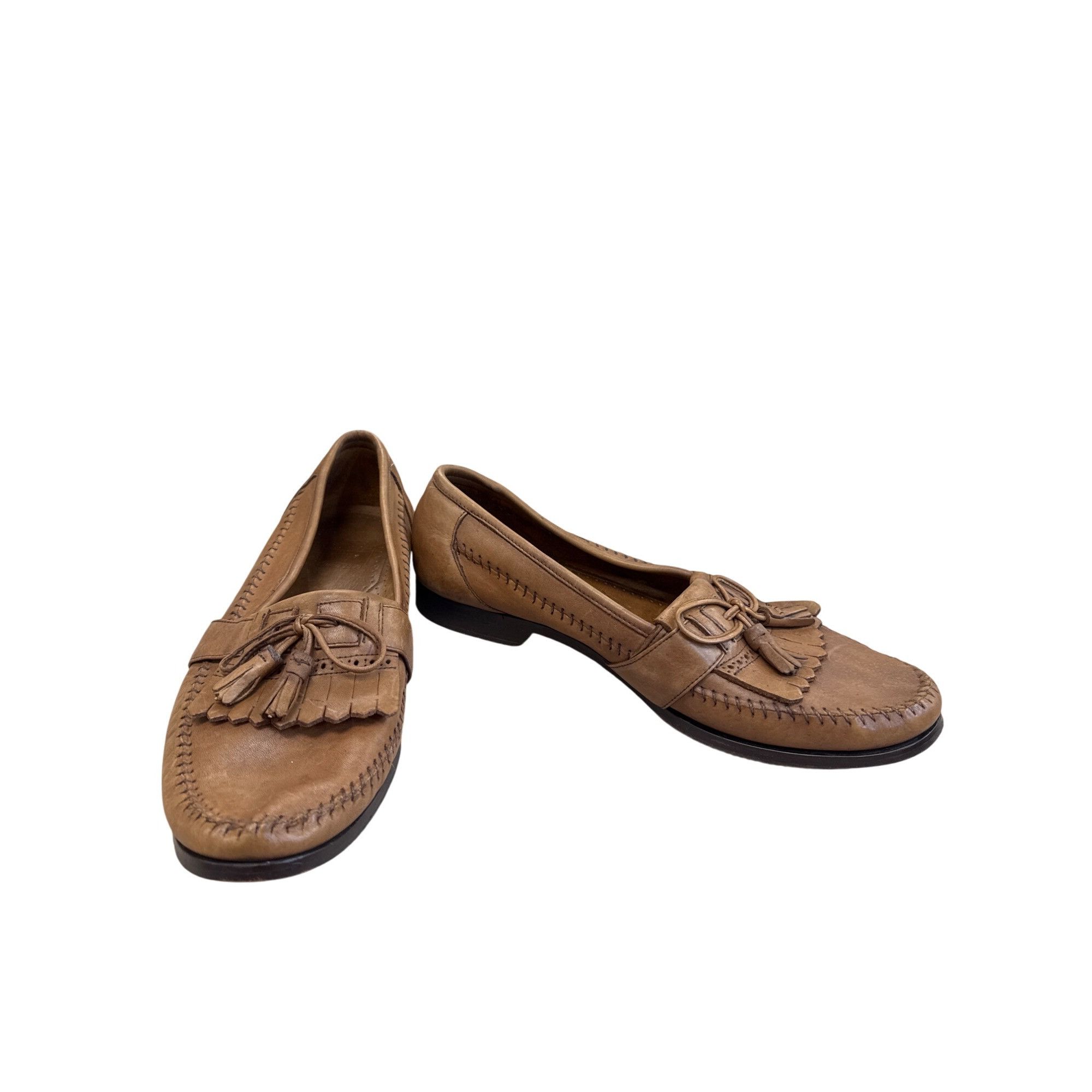 Frye Frye Mens Brown Leather Tassel Slip-On Loafers Size 12D Size US 12 / EU 45 - 1 Thumbnail
