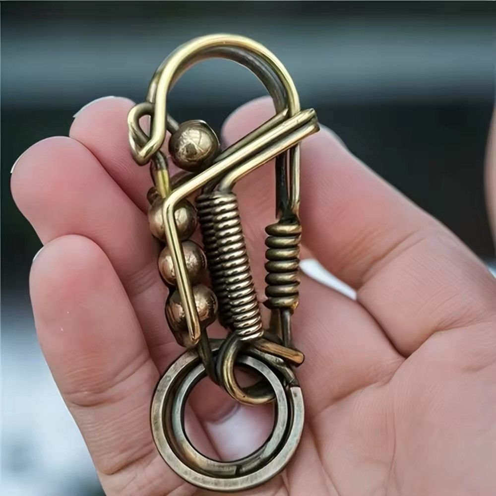 Vintage Copper Wire Car Key Ring Size ONE SIZE - 1 Thumbnail