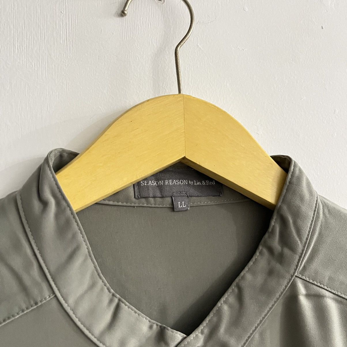Issey Miyake Season Reason - Gray Standcollar Ls Shirt Size US L / EU 52-54 / 3 - 4 Thumbnail