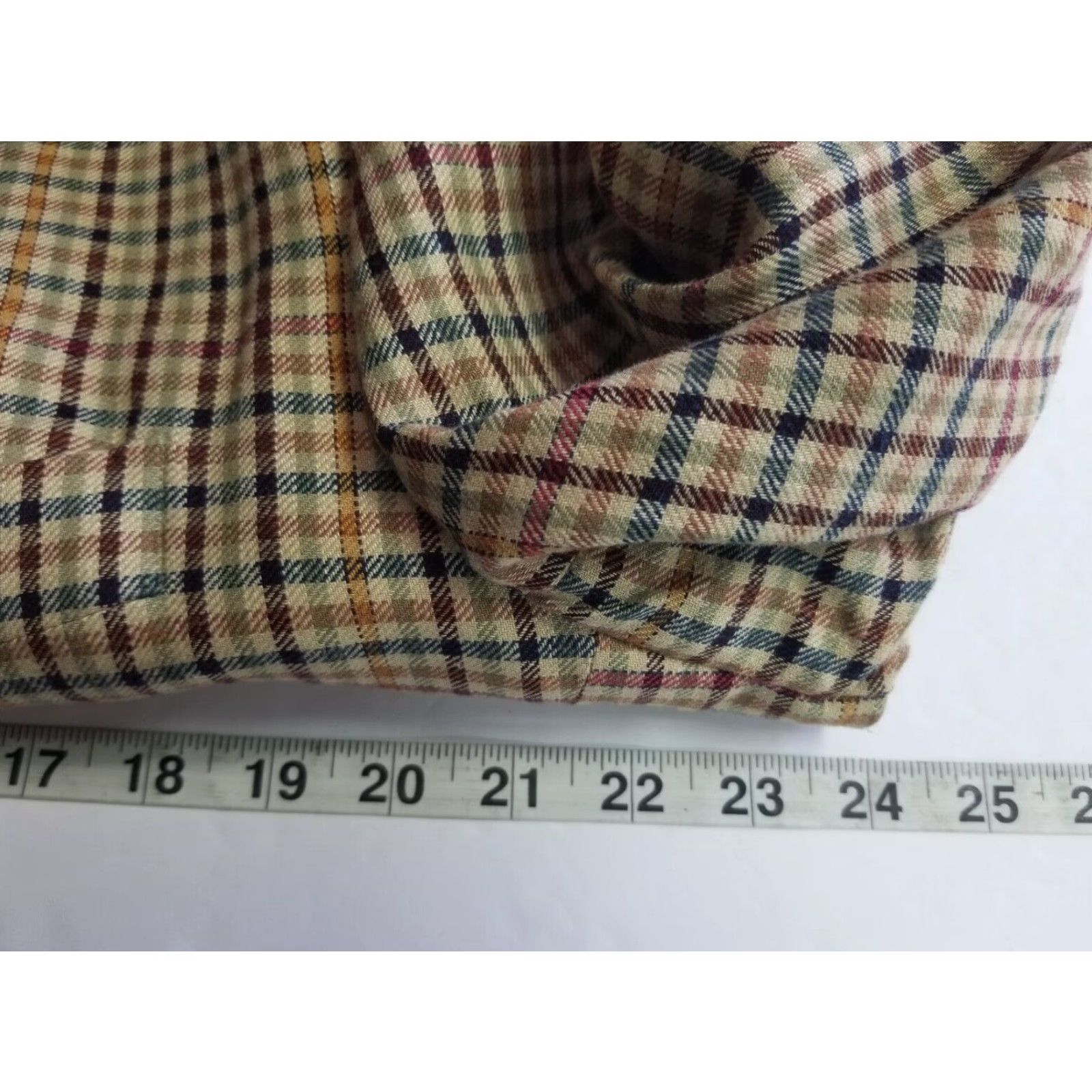 Vintage T Harris London Linen Blend Suit Blazer Jacket Plaid Tan Men's Large Size 42R - 4 Thumbnail