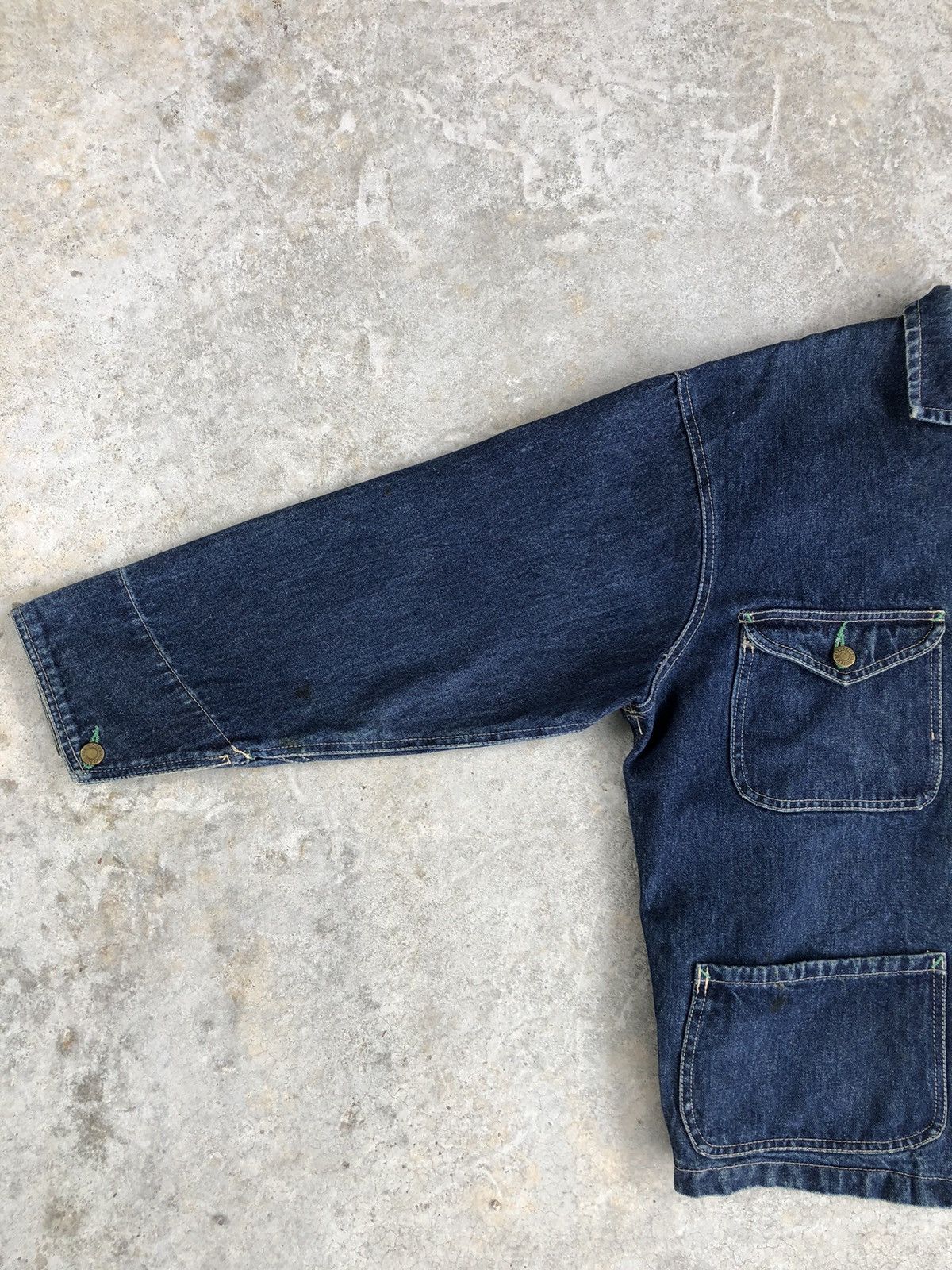 Vintage Vintage 70s Blues Union Chore Jacket Distressed Denim Size US L / EU 52-54 / 3 - 5 Thumbnail
