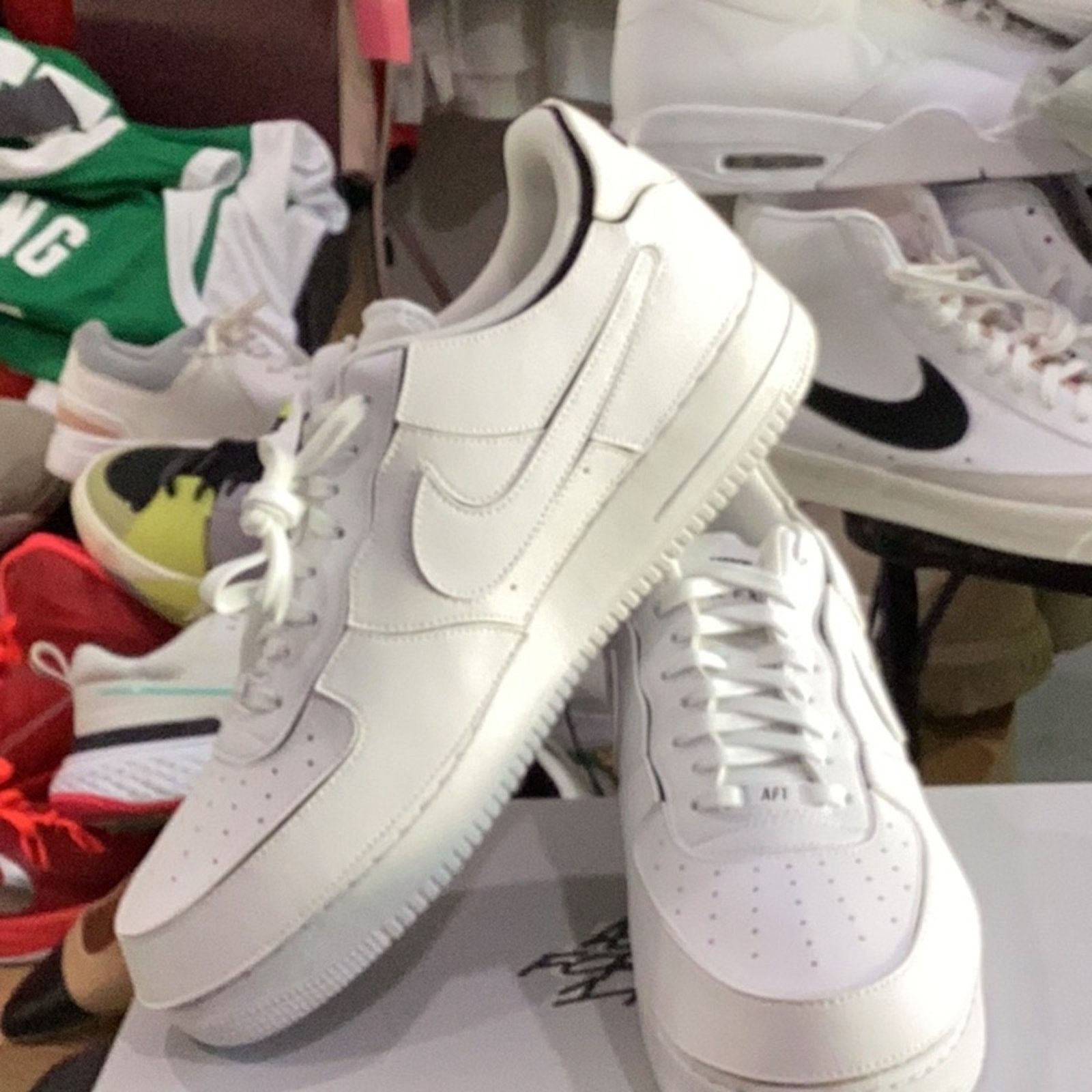 Nike Nike AF1 - 1/1 White with Black + Cosmic Patches sz 14 Size US 14 / EU 47 - 6 Thumbnail