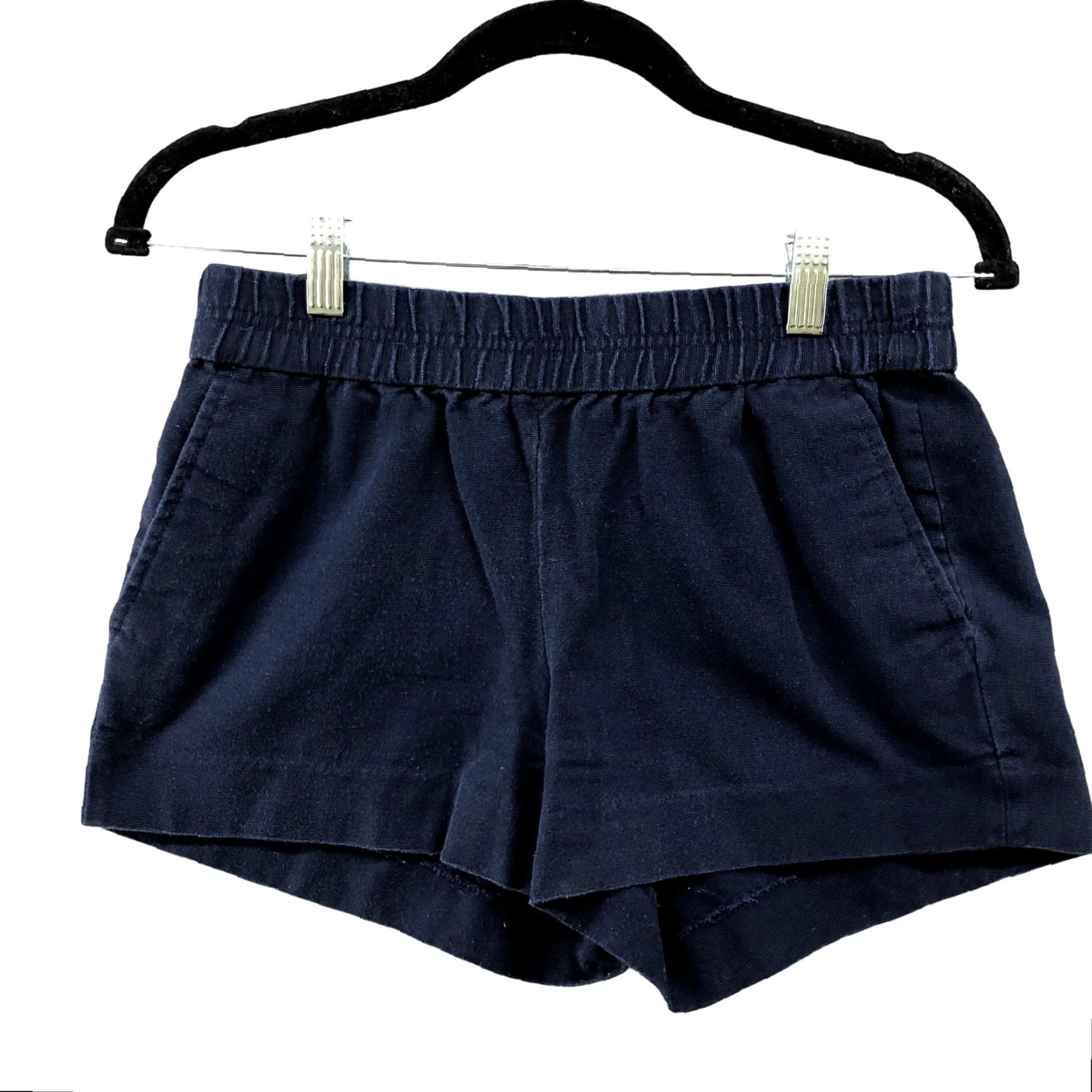 J.Crew J. Crew Pull On Shorts Womens Size 0 Navy Blue Cotton Mid Rise Chino Casual Size 25" / US 0 / IT 36 - 2 Thumbnail