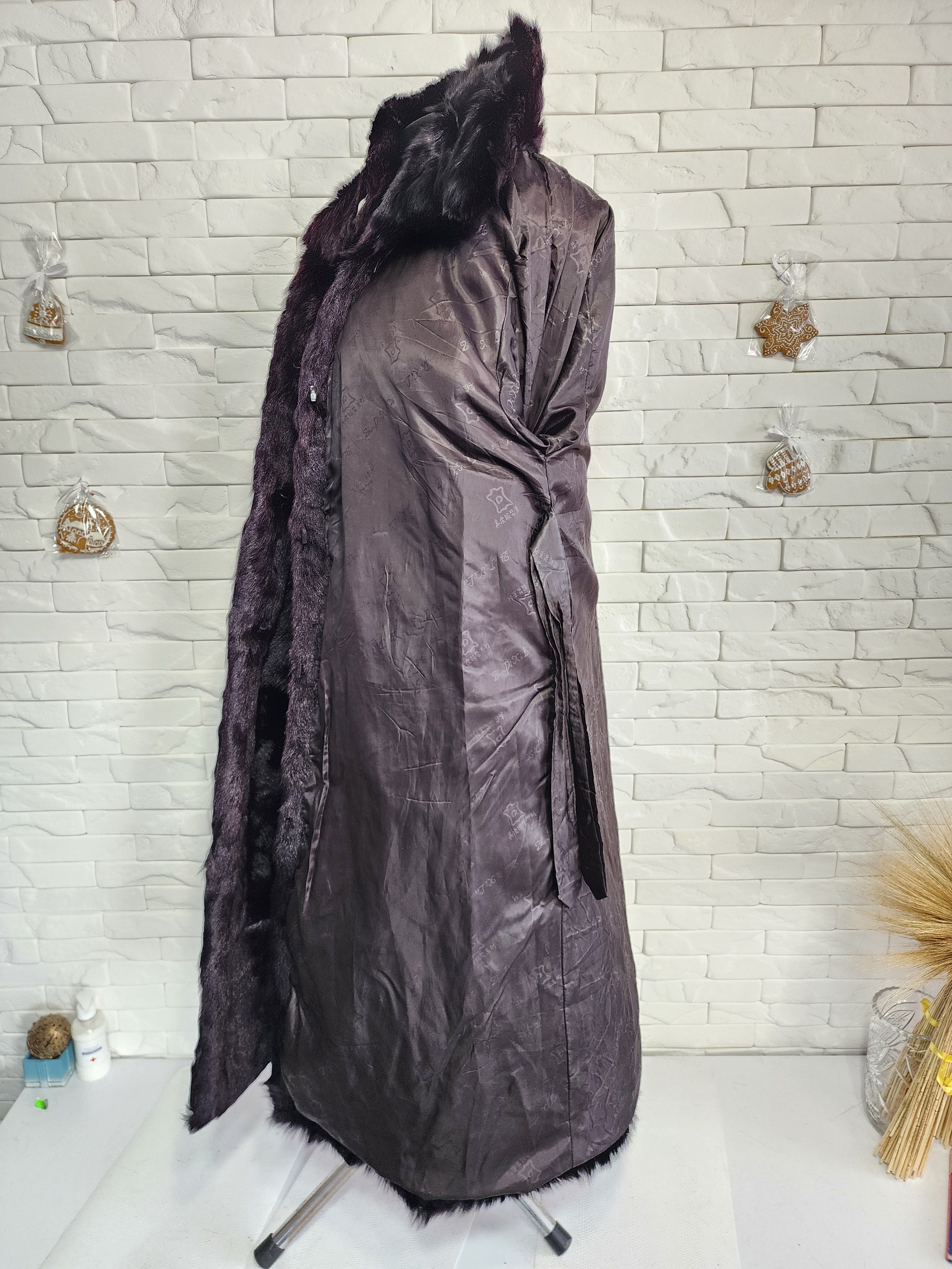 Furla Black Goat Fur Coat: Women's Warm Outerwear Size XXL / US 16-18 / IT 52-54 - 10 Thumbnail