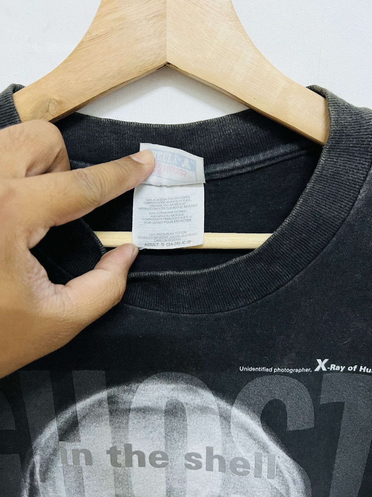 Anime × Hanes × Vintage Vintage Ghost In The Shell x Ray Of Human Skull Tee Size US S / EU 44-46 / 1 - 8 Thumbnail