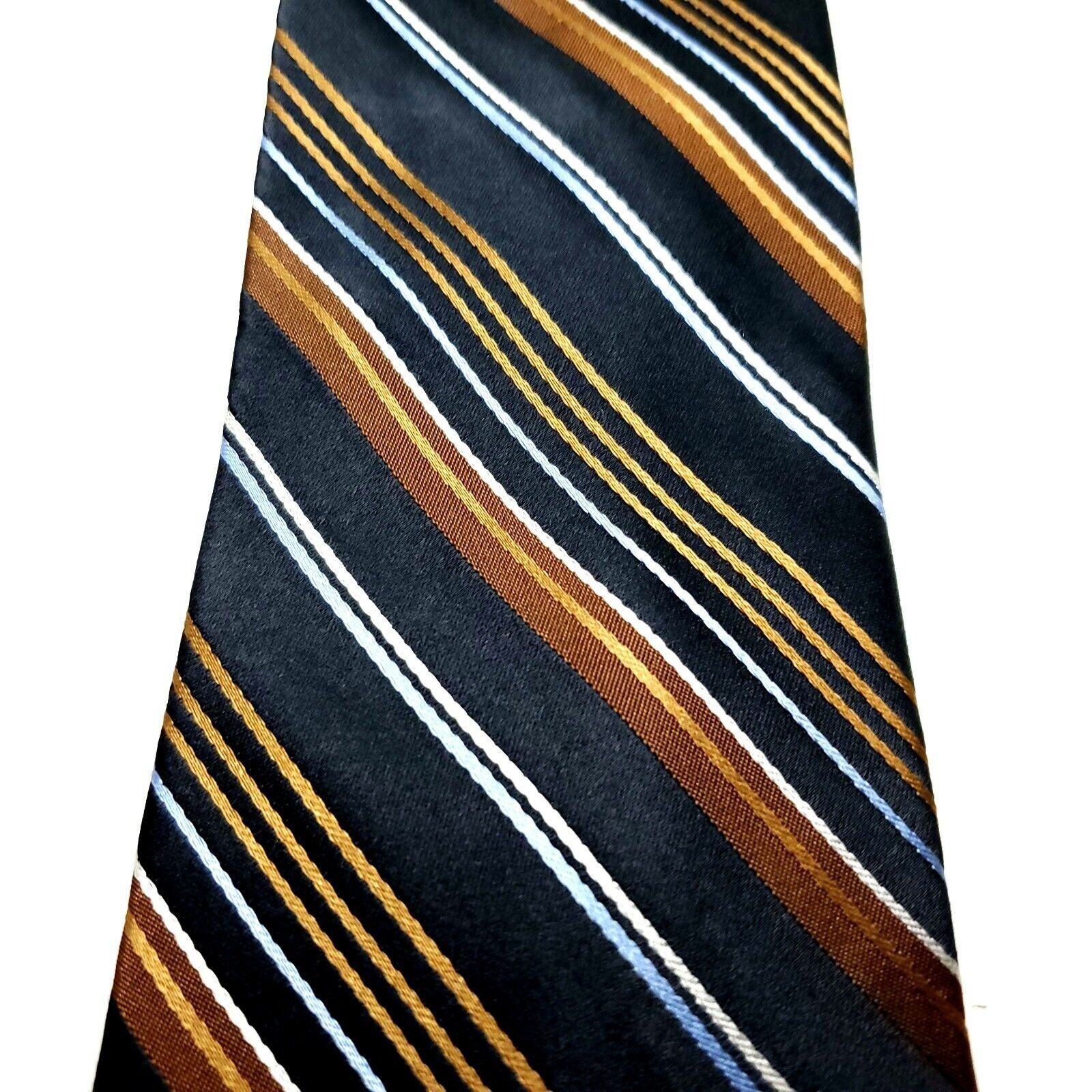 Other Wembley Silk Tie Woven Striped Gray Brown Size ONE SIZE - 2 Thumbnail