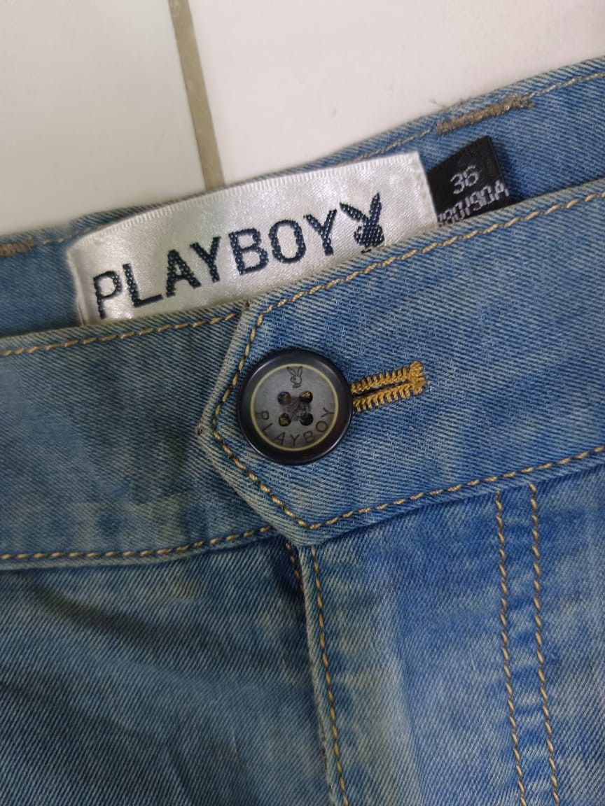 Playboy × Vintage Vintage Playboy Baggy Denim Jeans Pants Size US 37 - 8 Thumbnail