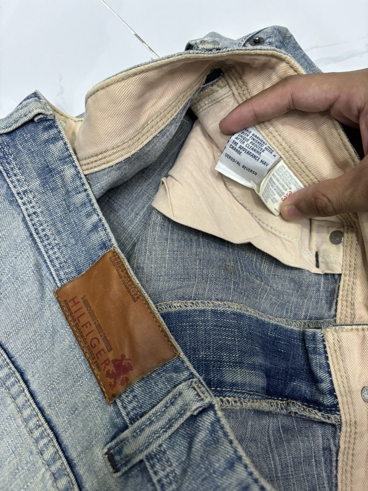 JNCO × Tommy Hilfiger 🔥TOMMY HILFIGER JNCO VIBES BAGGY JEANS DISTRESSED Size US 34 / EU 50 - 10 Thumbnail