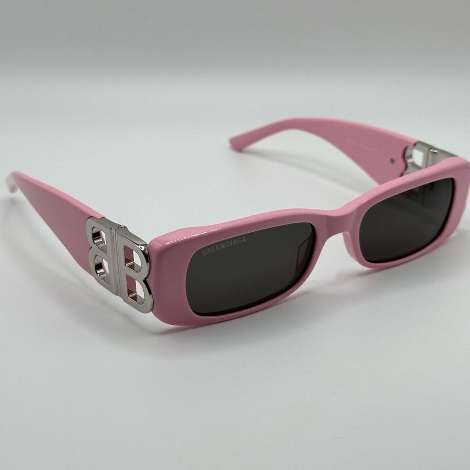 Balenciaga BRAND NEW BALENCIAGA BB0096S 012 Pink/Silver/Grey Sunglasses Size ONE SIZE - 2 Thumbnail