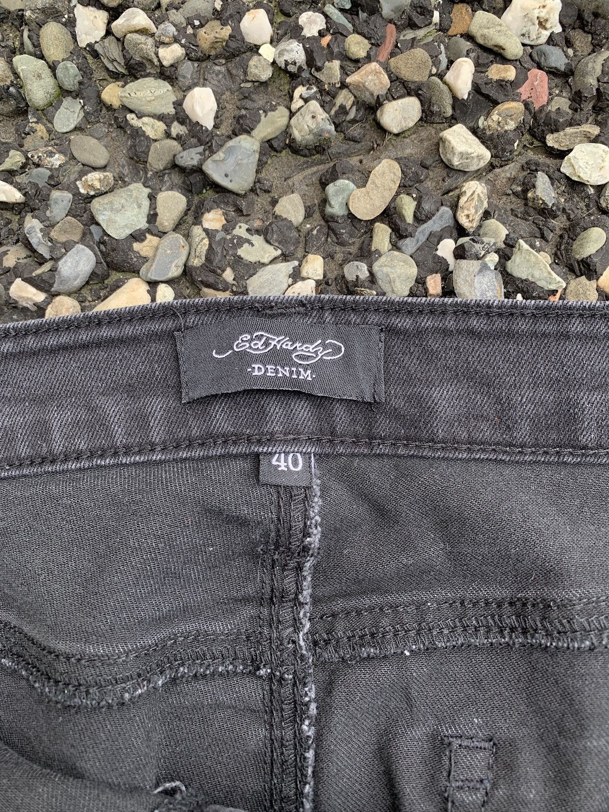 Ed Hardy Ed Hardy Dagger Skull Embroidered Patch Slim Taper Jeans Size US 40 / EU 56 - 9 Thumbnail