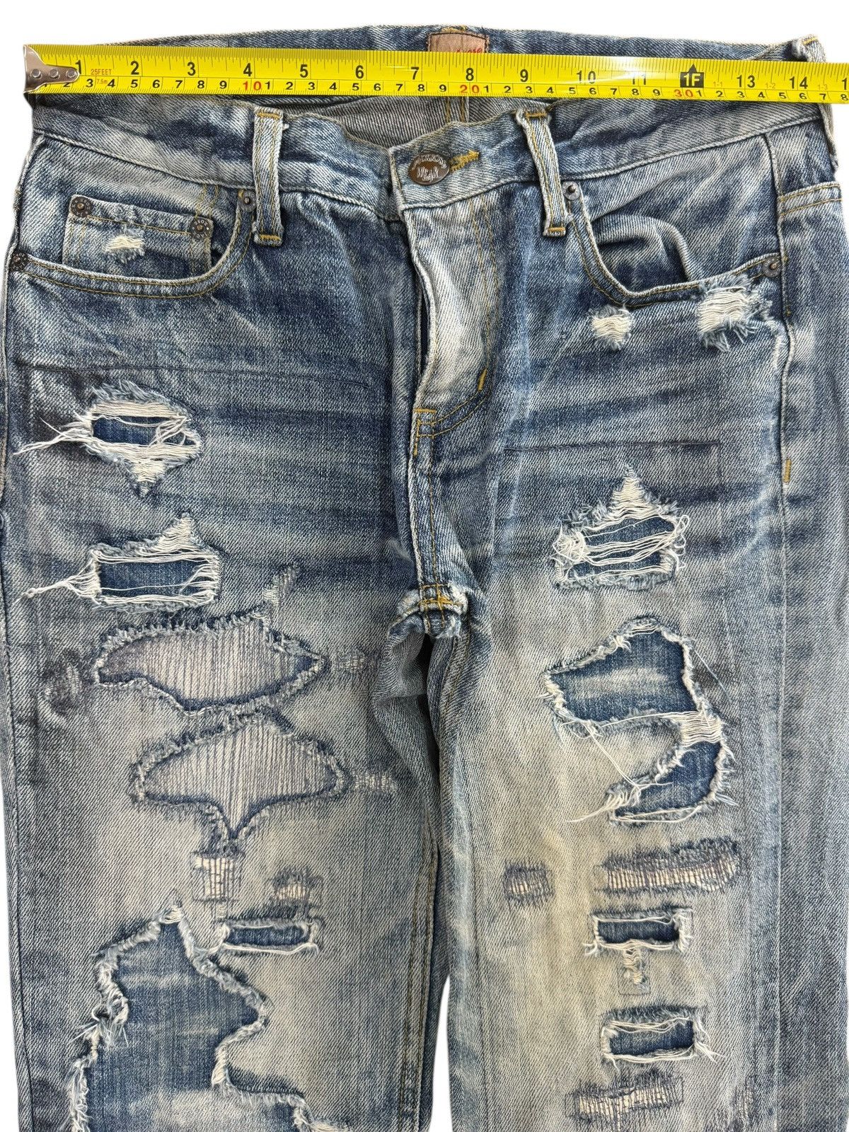 JACKROSE Vintage Jackrose Distressed Light Wash Flare Jeans Size US 29 - 12 Thumbnail