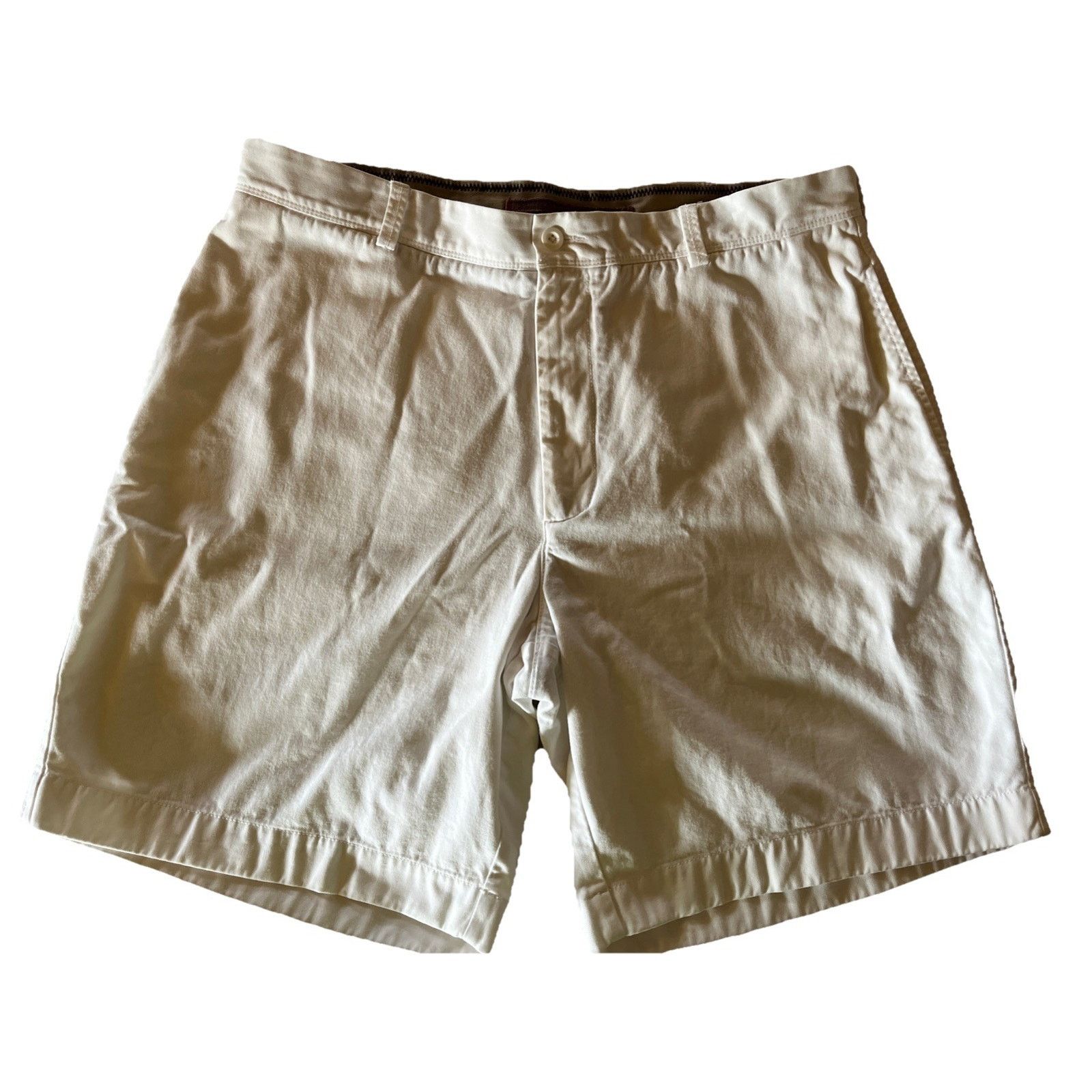 Roundtree & Yorke Roundtree Yorke Shorts Men 38 Chino ivory Cotton Flat Front Size US 38 / EU 54 - 2 Thumbnail