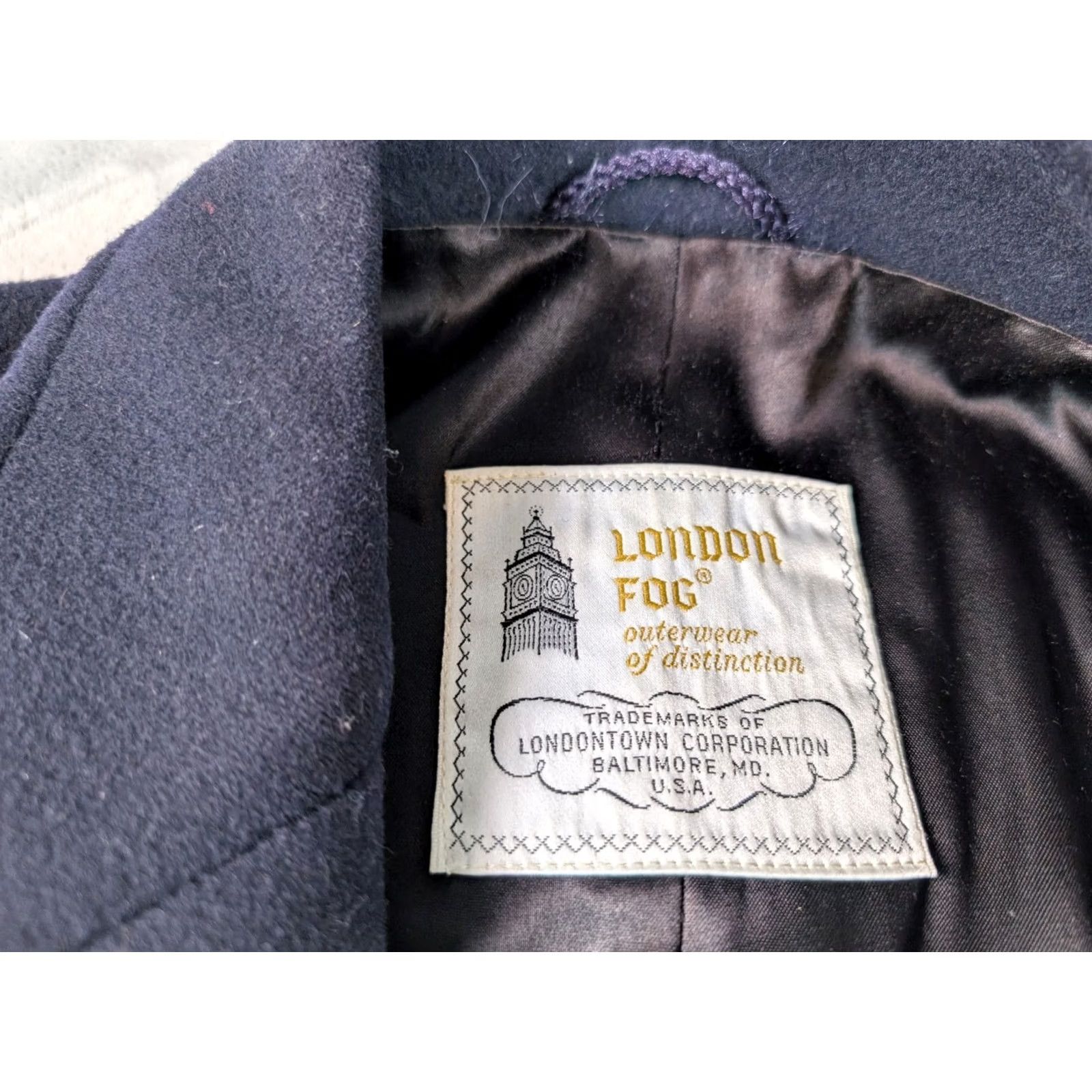 London Fog London Fog Coat Overcoat Men 44R Wool Charcoal Navy Double Breasted Button City Classic 90s Trend Mens Size US S / EU 44-46 / 1 - 2 Thumbnail