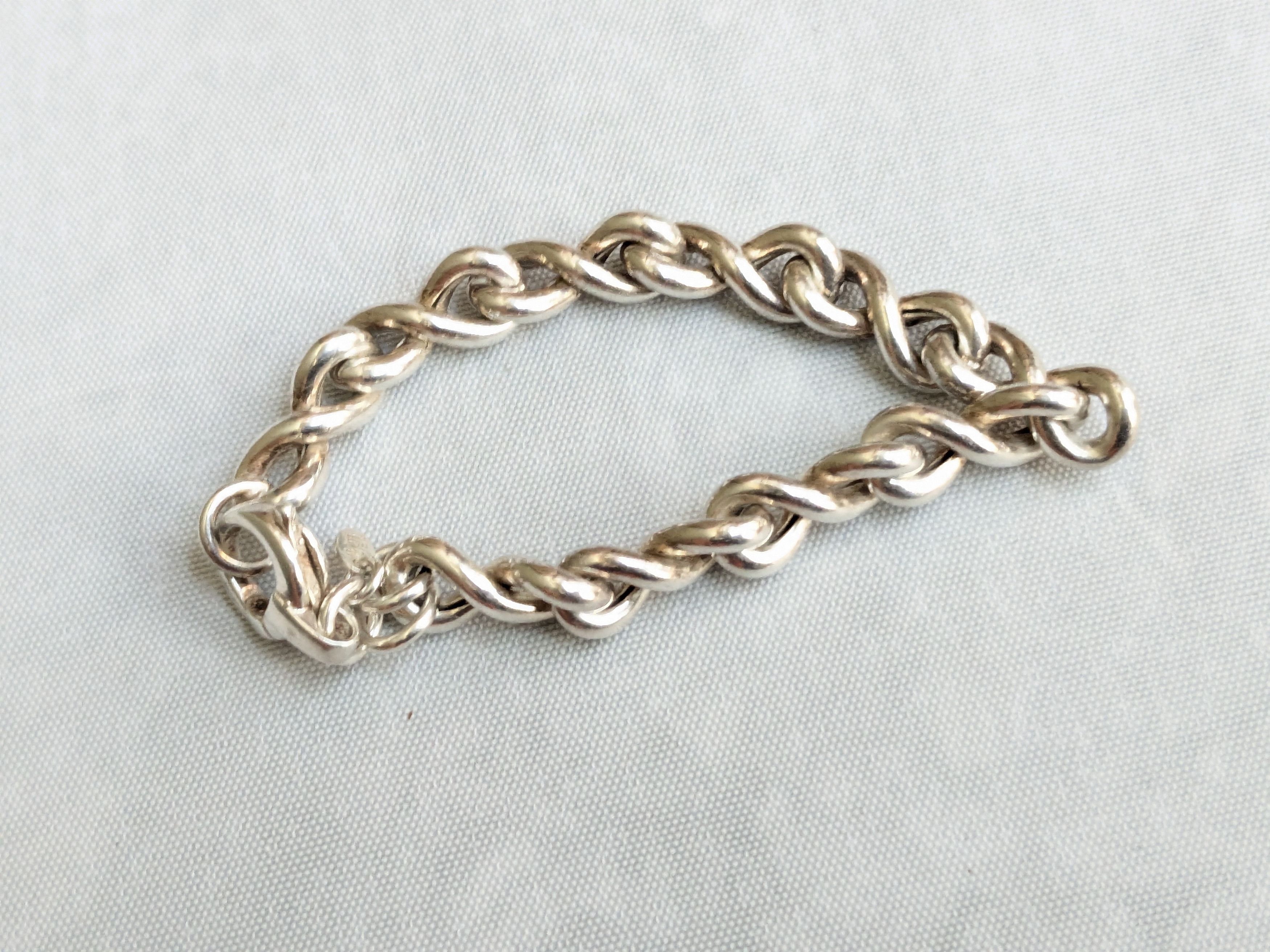 Jewelry Vintage Sterling Silver Milor Bracelet Bowtie 7" Size ONE SIZE - 12 Thumbnail