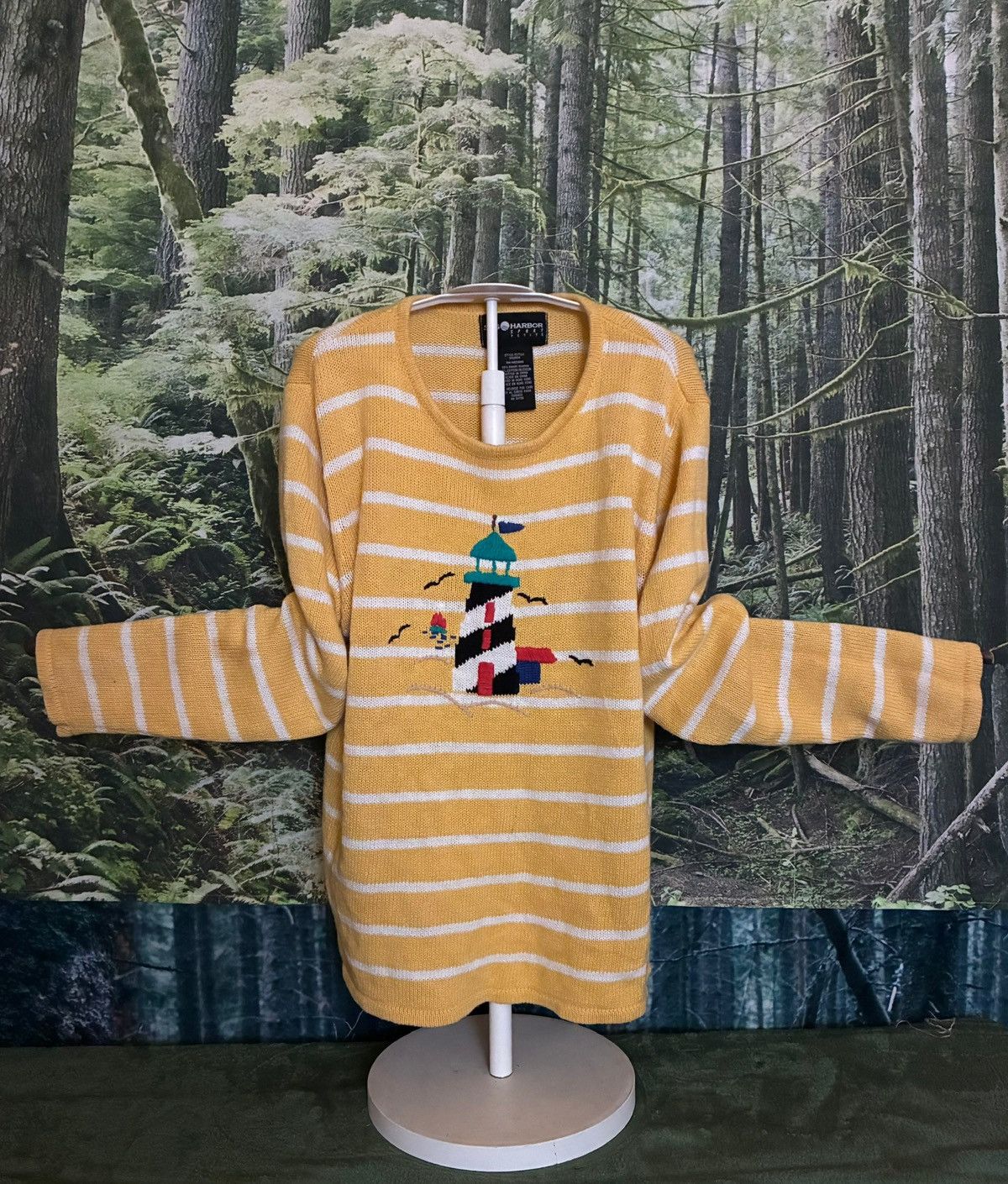 Other Vintage Sag Harbor Sport Petite Lighthouse Sweater Size M / US 6-8 / IT 42-44 - 3 Thumbnail