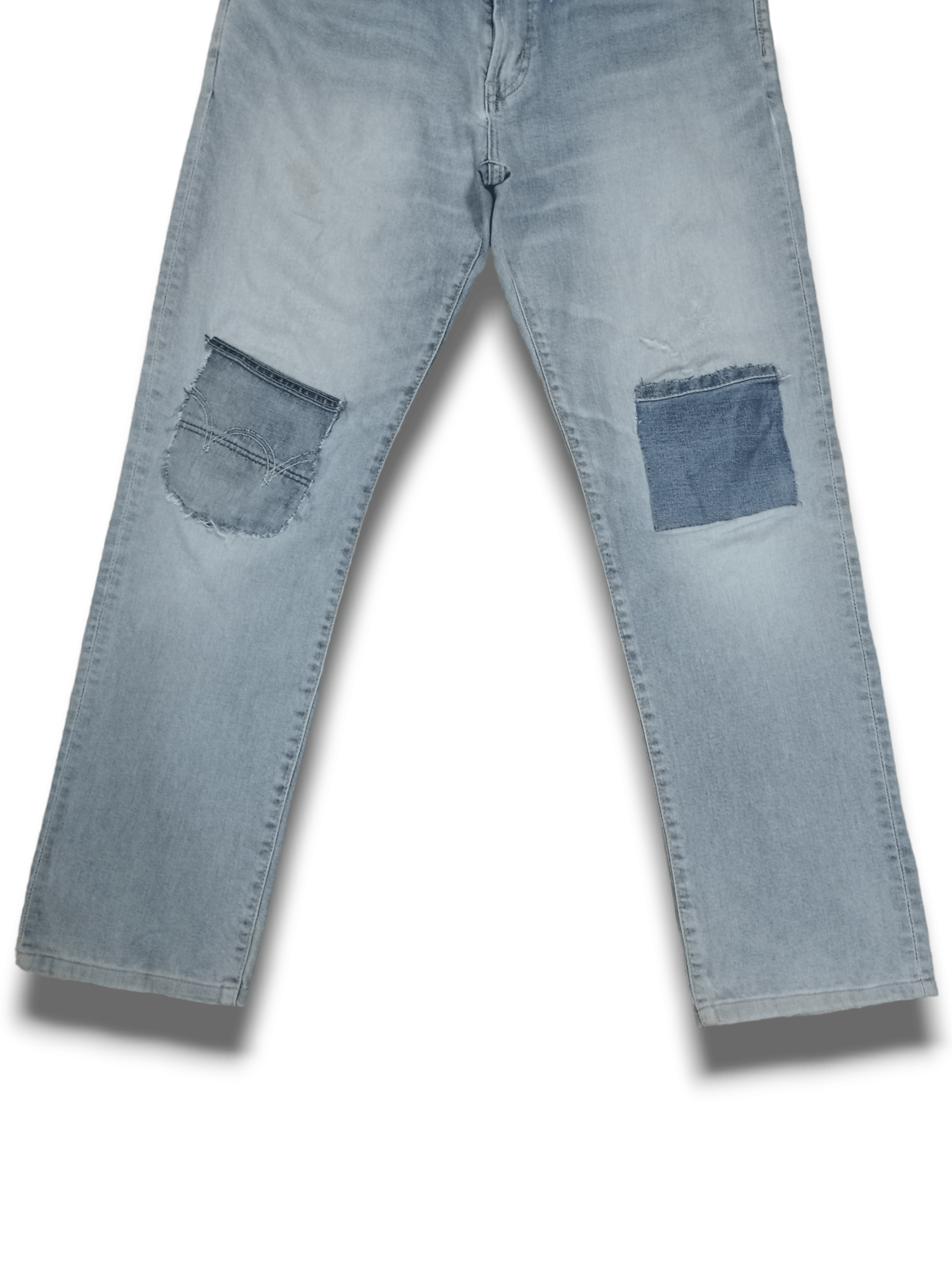 Edwin × Japanese Brand Vintage Edwin Japan Patched Distressed Loose Jeans 33x30 Size US 33 - 9 Thumbnail